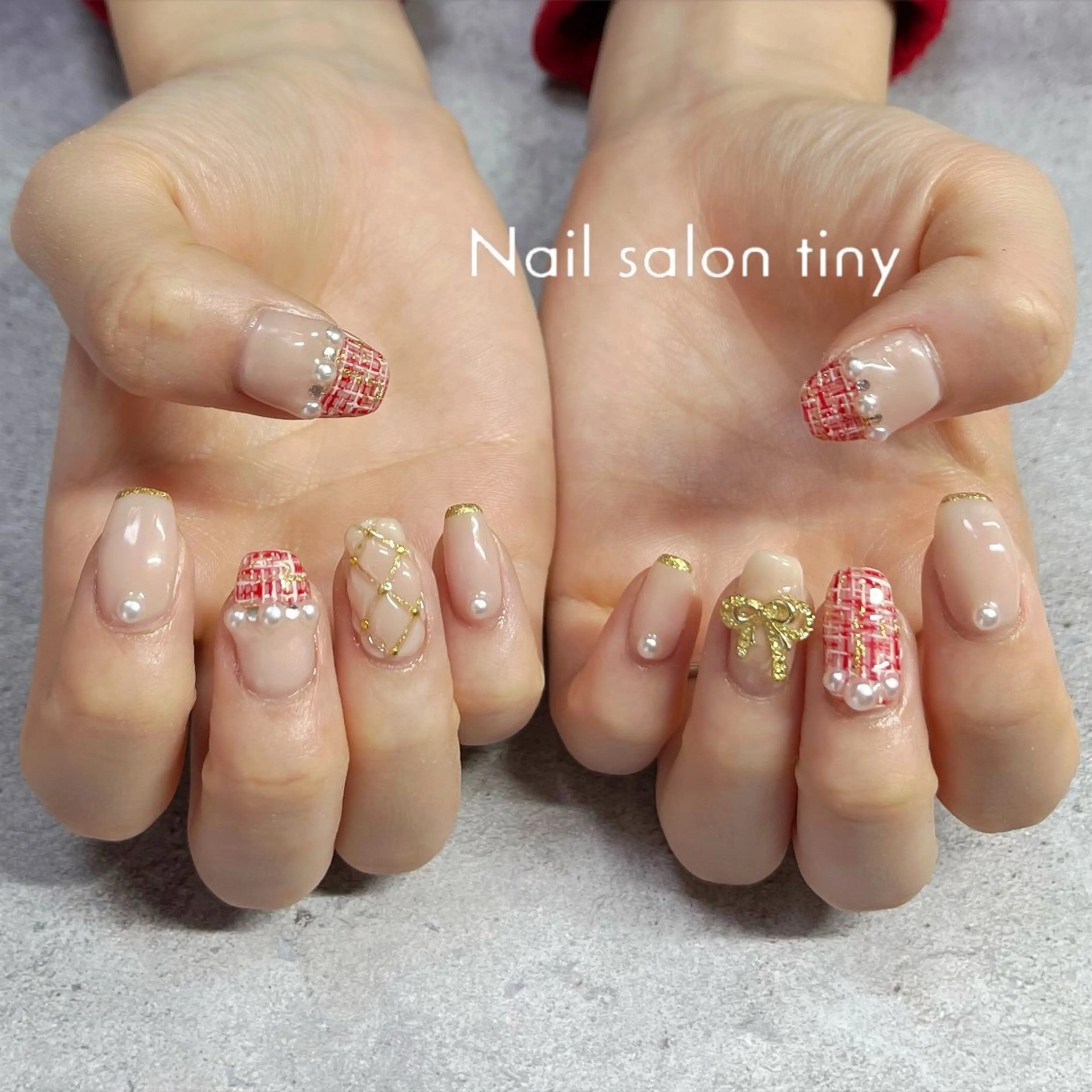 ネイル 持ち込み ハンドネイル ネイルサロンタイニー所属・Nail salon tiny🩵のネイルデザイン