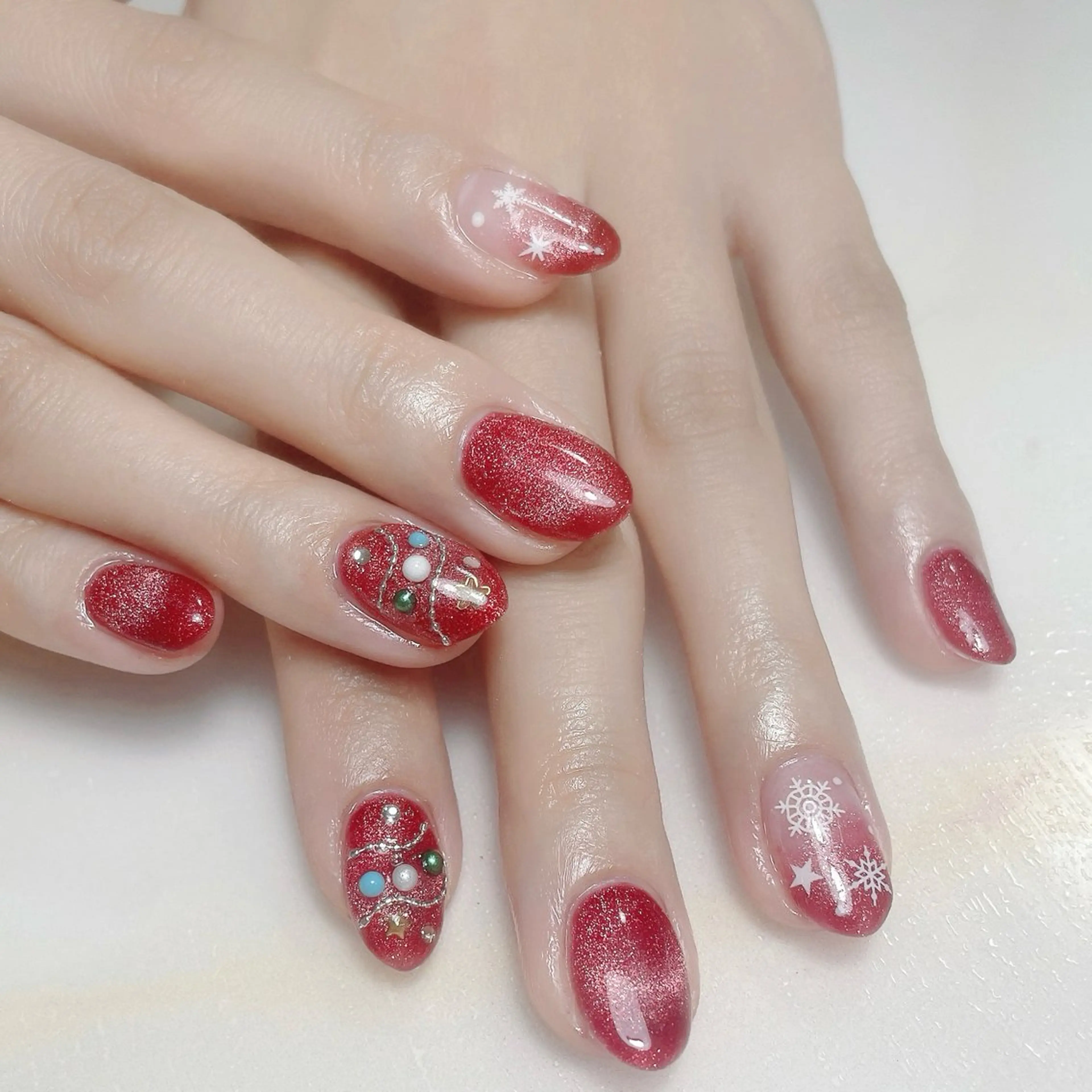 ネイル アートネイル フレンチネイル ジェルネイル グラデーション 韓国ネイル ハンドネイル 久保田 マリコのネイルデザイン