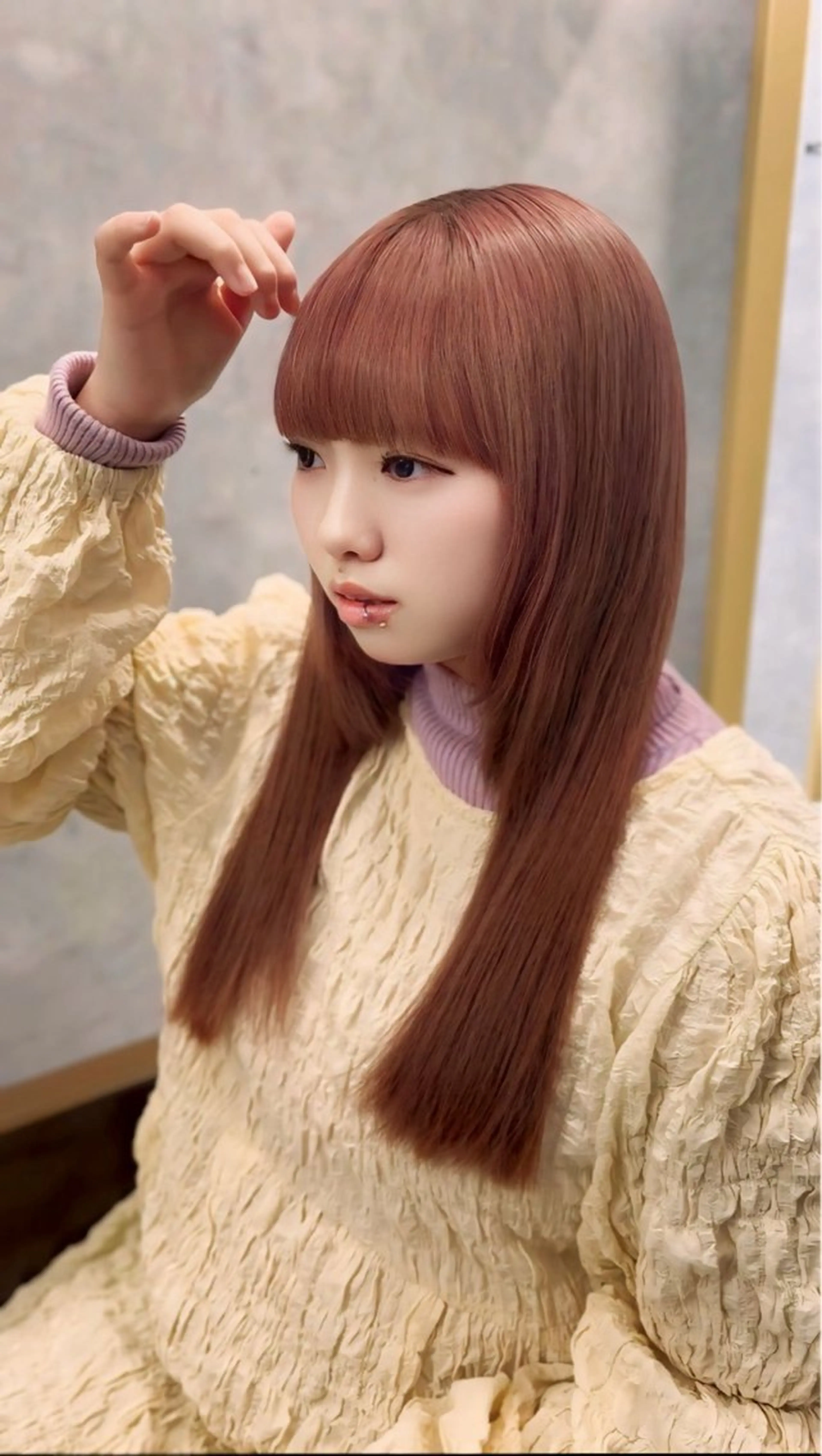 ロング カット ヘアカラー トリートメント NUMBER 天王寺YUYAのヘアスタイル