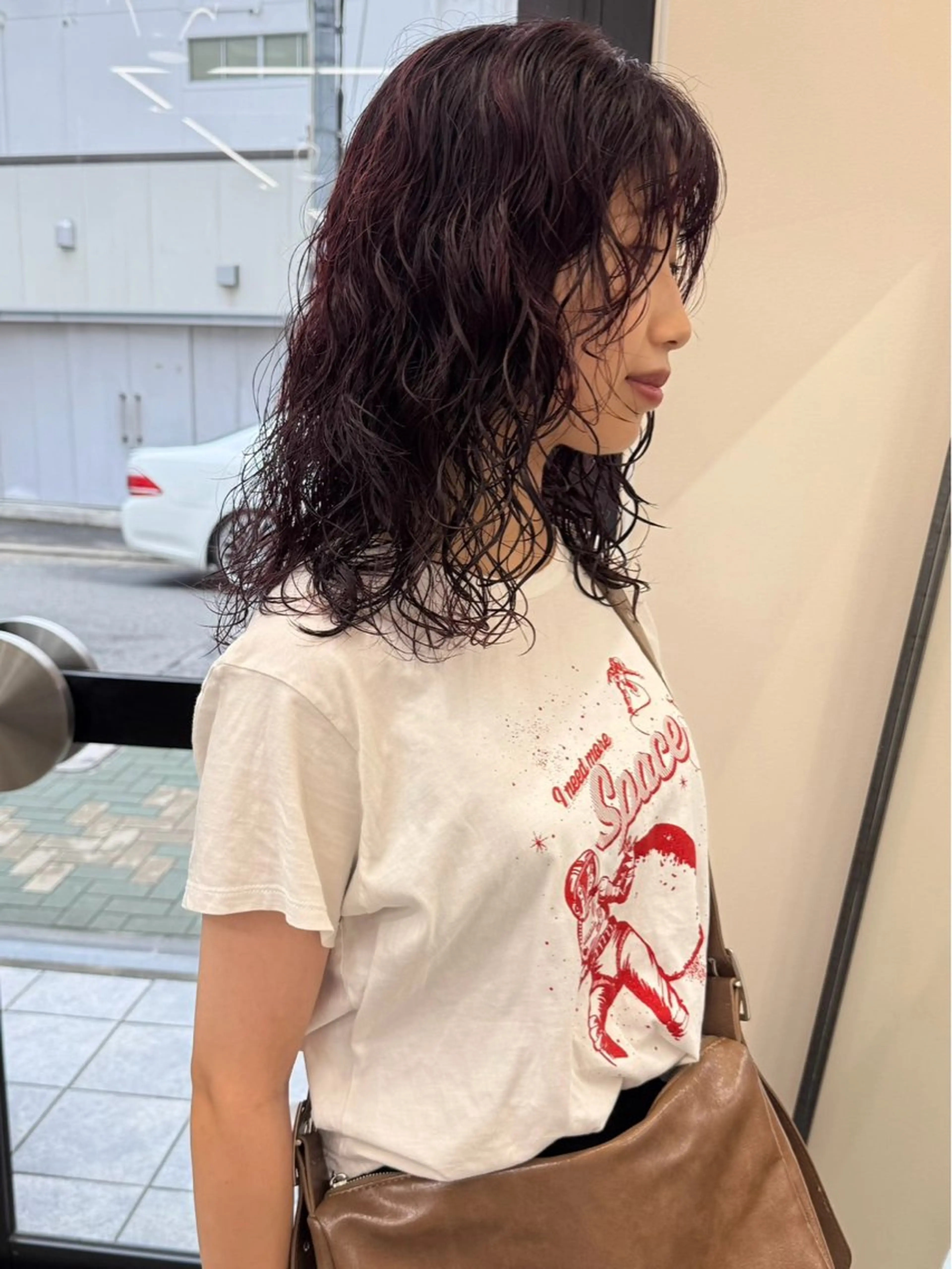 ミディアム パーマ runa/パーマ /ワンカラーモデルのヘアスタイル