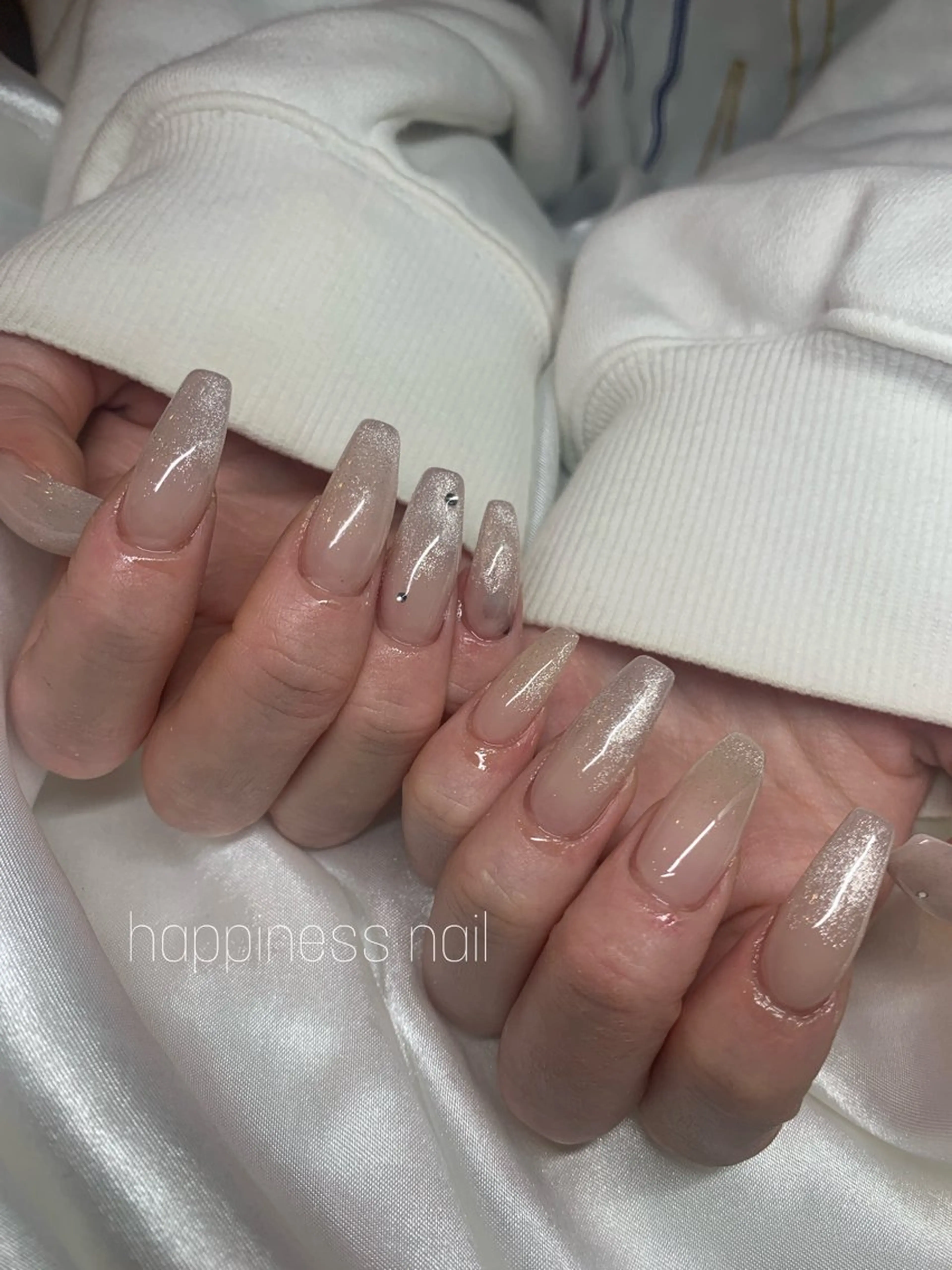 ネイル グラデーション マグネットネイル 持ち込み スカルプネイル happiness nailのネイルデザイン