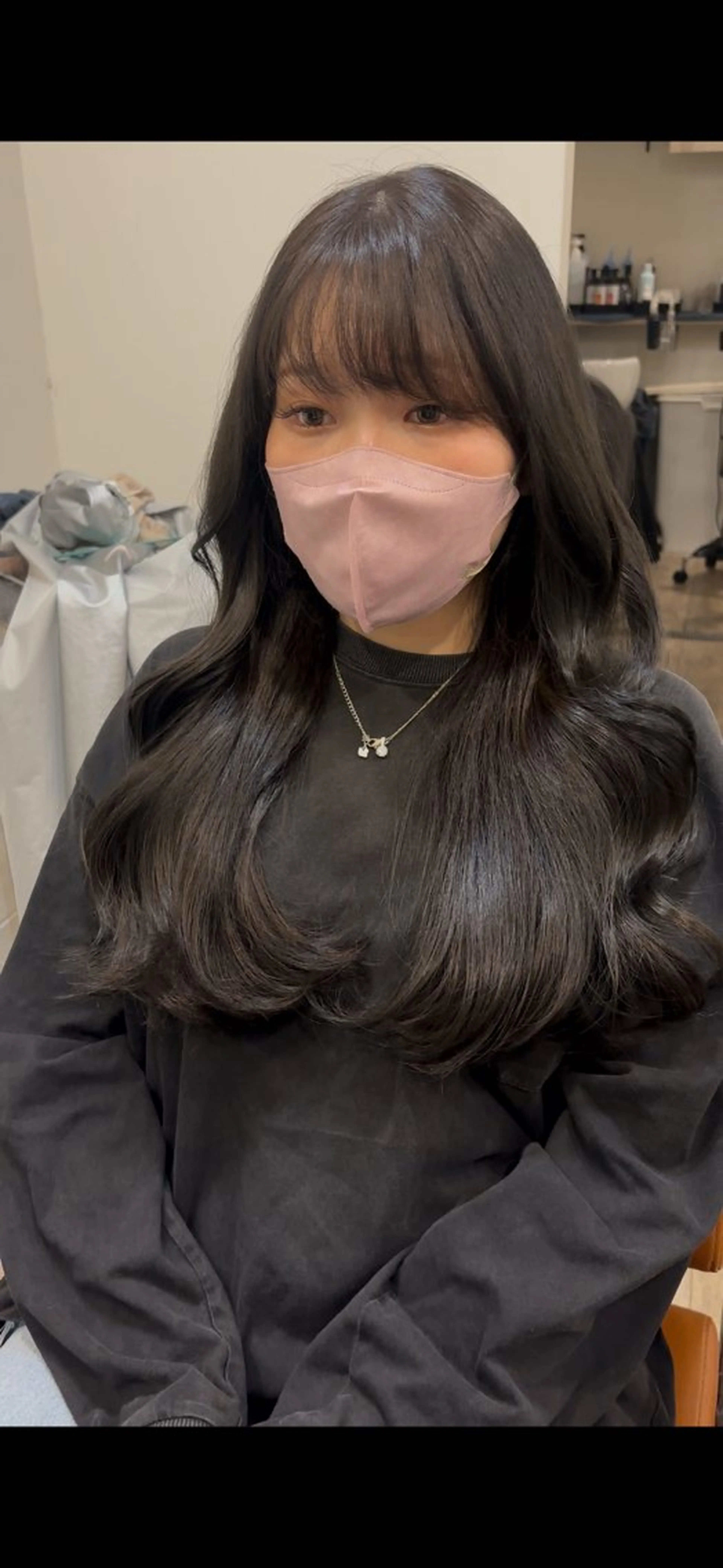 ロング カラー レイヤーカット カット ヘアカラー トリートメント レイヤーカット/韓国 ヘア/LILICAのヘアスタイル