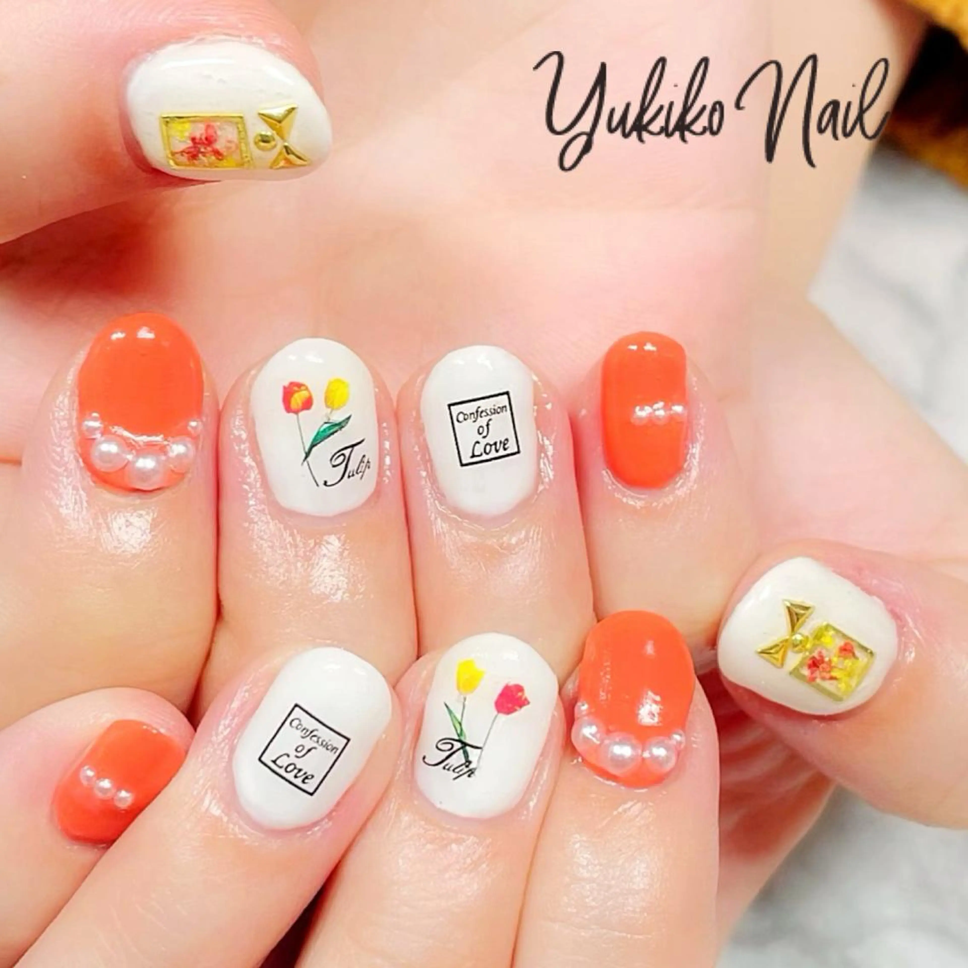 ネイル 春ネイル ハンドネイル ユキコ ネイルのネイルデザイン