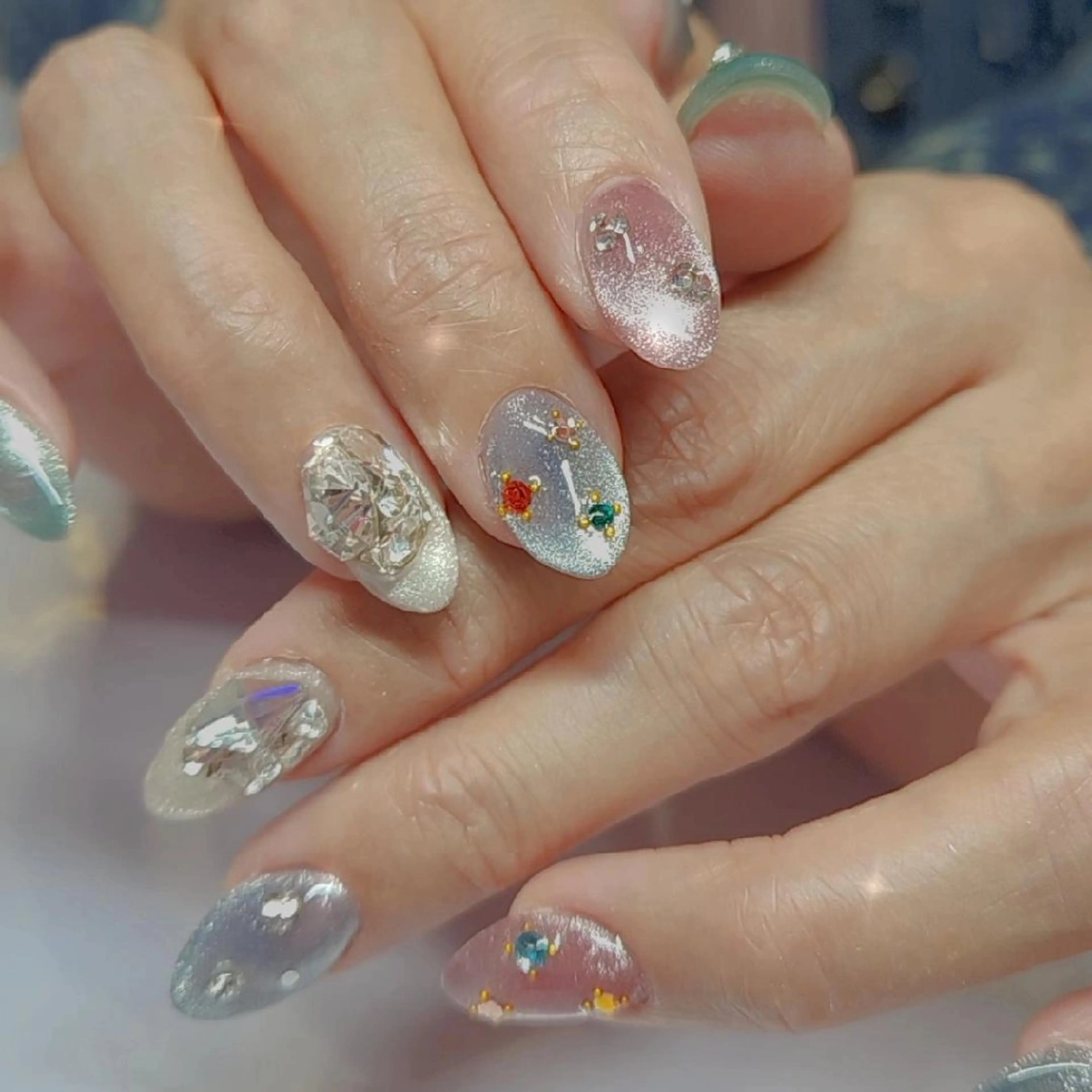 ネイル 長さ出し ハンドネイル nailsalon neonのネイルデザイン