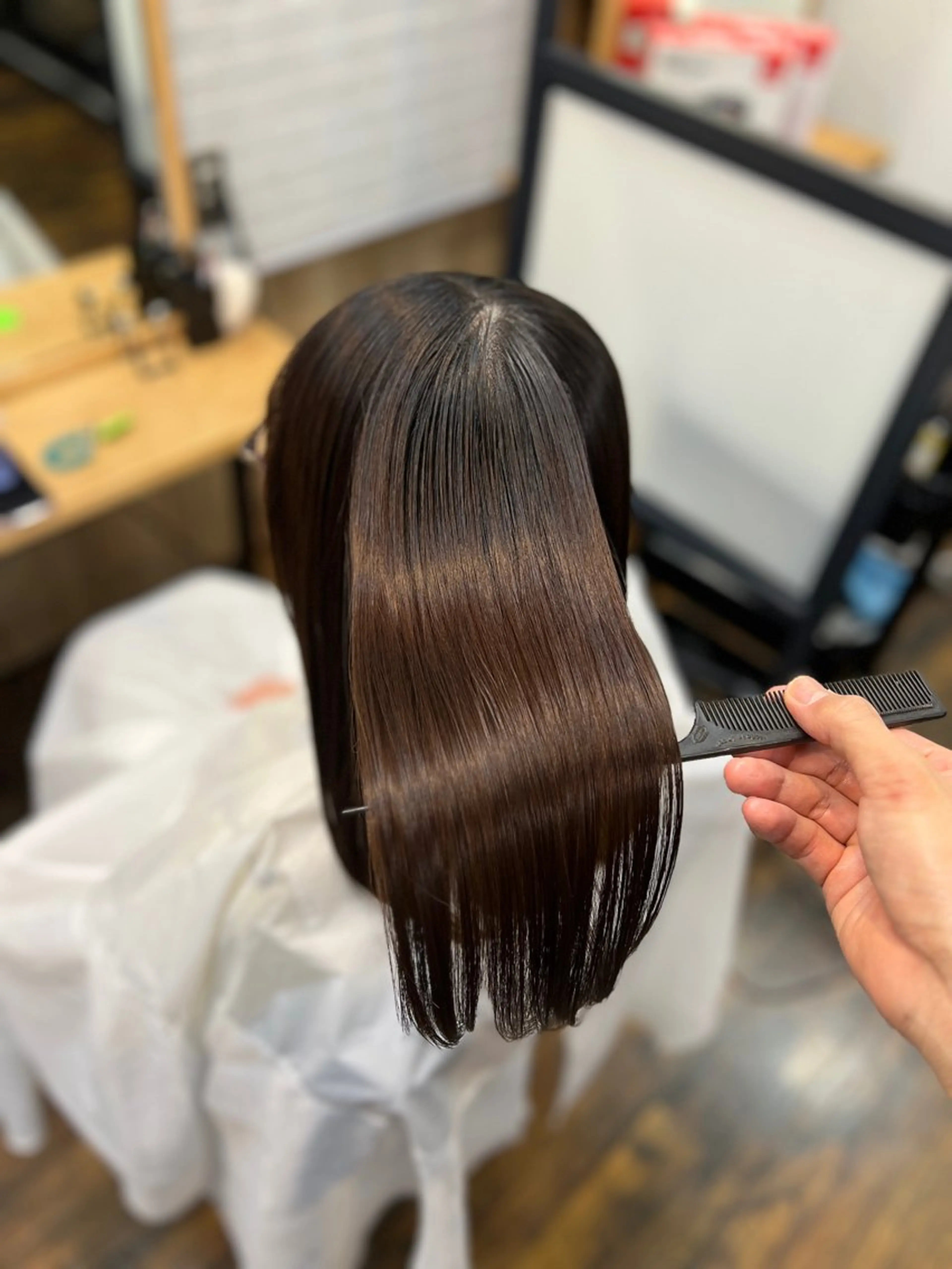 セミロング Salowin銀座suite店所属・美髪縮毛矯正/髪質 改善カラー/寺倉海人のヘアスタイル