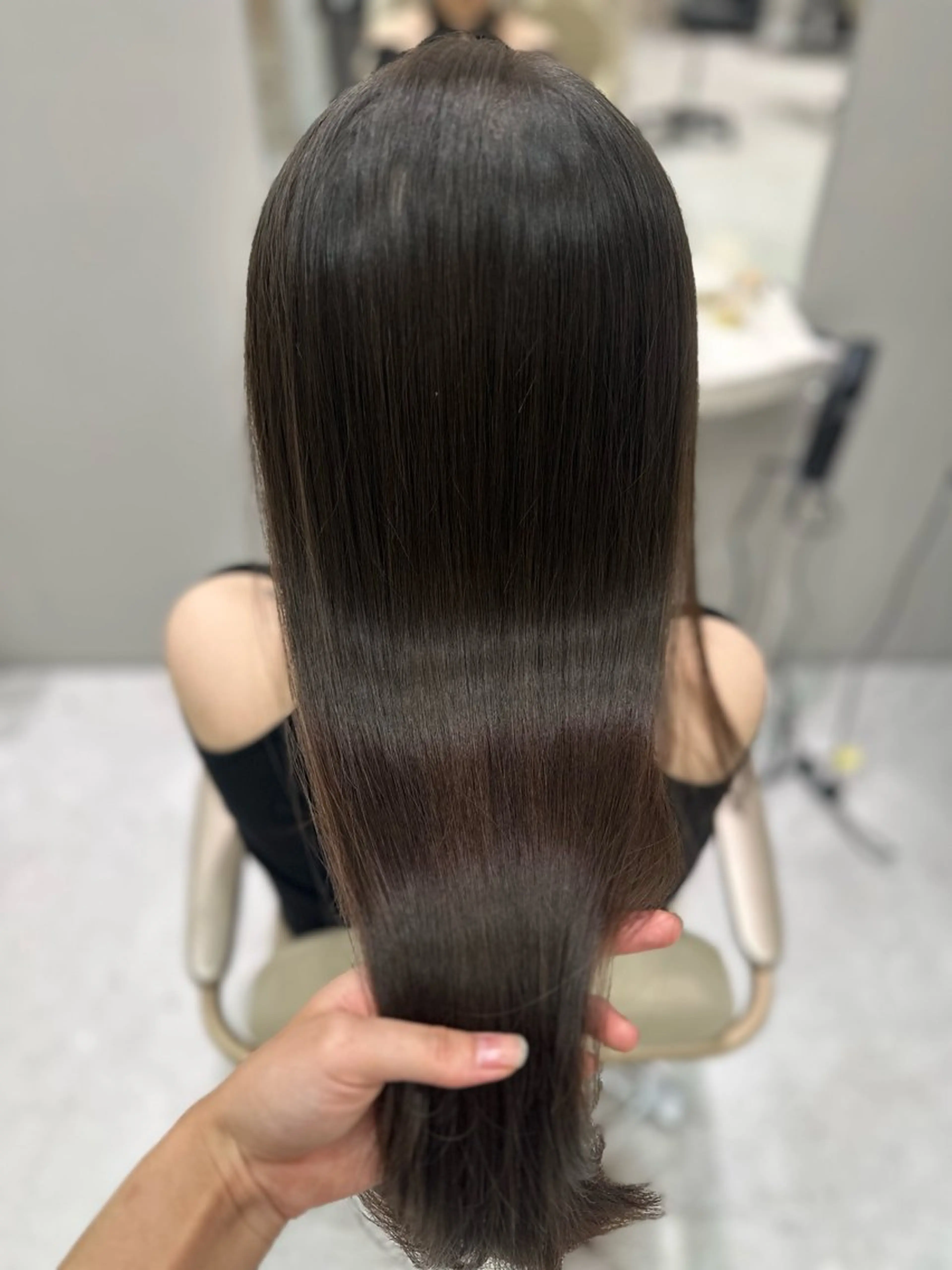 ロング カラー カット ヘアカラー トリートメント 韓国レイヤー✨ yasuko銀座のヘアスタイル