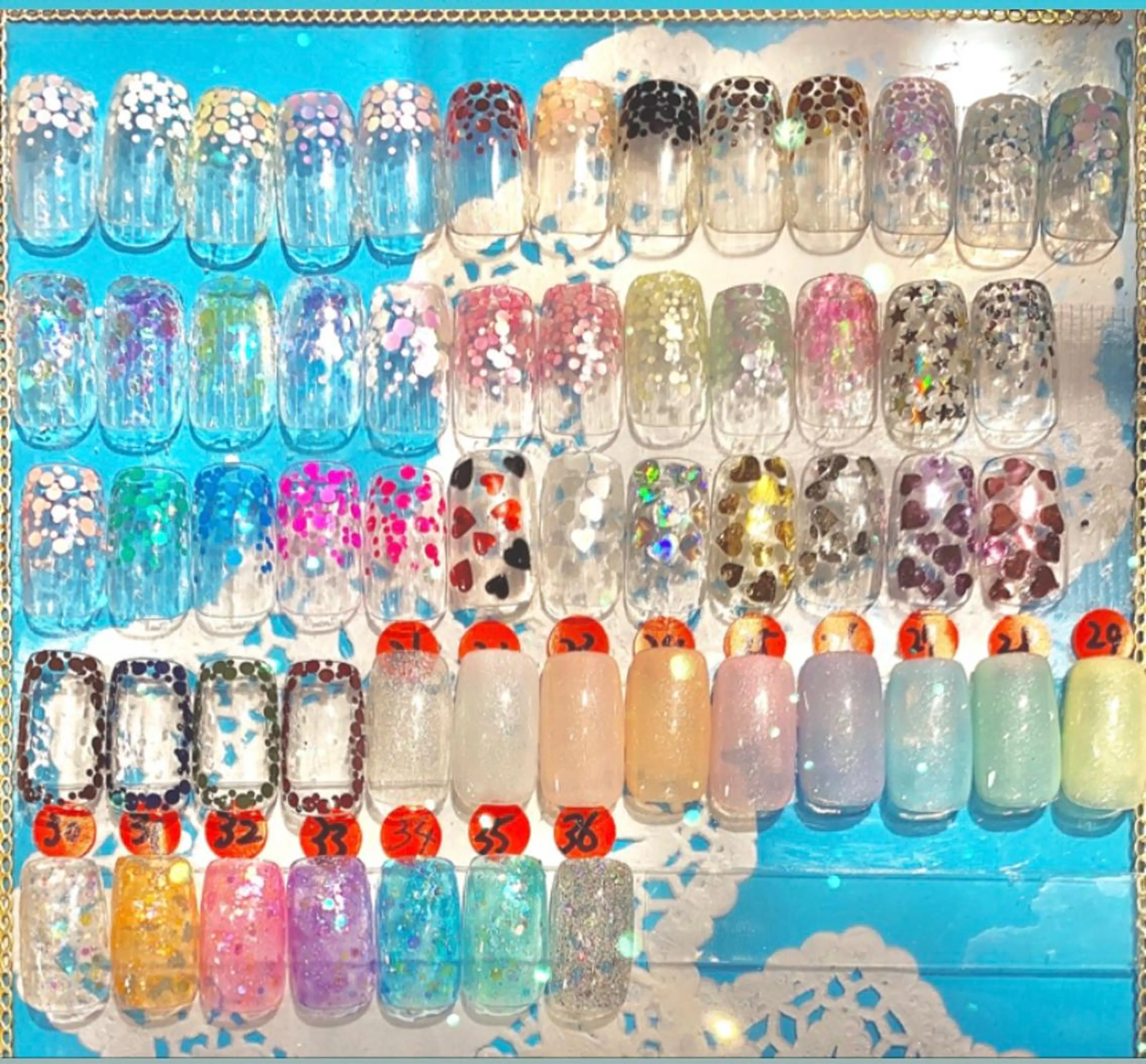 ネイル ホログラムネイル ラメ(グリッター) VIST☆ ｍａｍｉのネイルデザイン