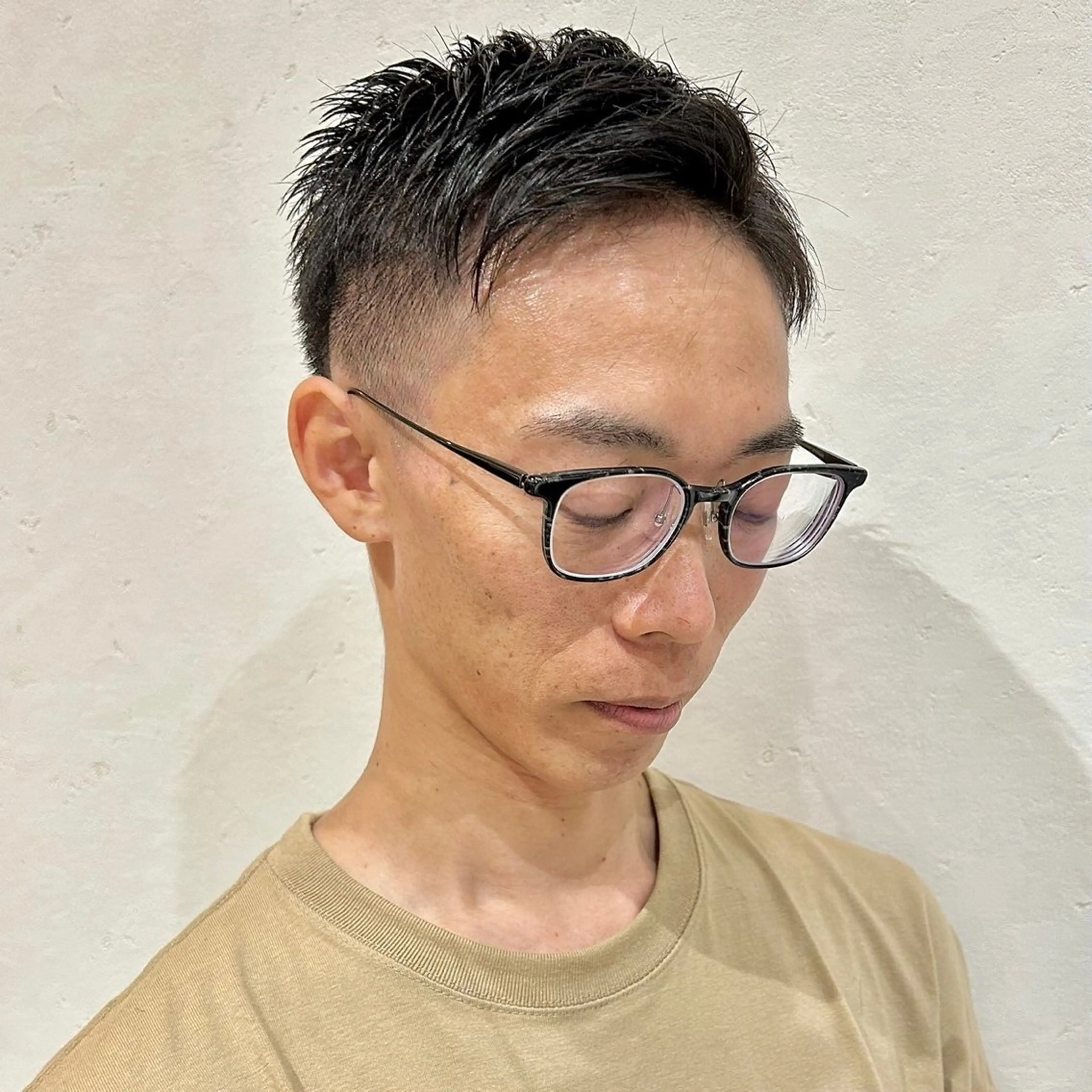 メンズ センターパート マッシュ メンズパーマ スパイキーショート ツーブロック カット 🍒中川葵久美🍒 メンズ/パーマのヘアスタイル