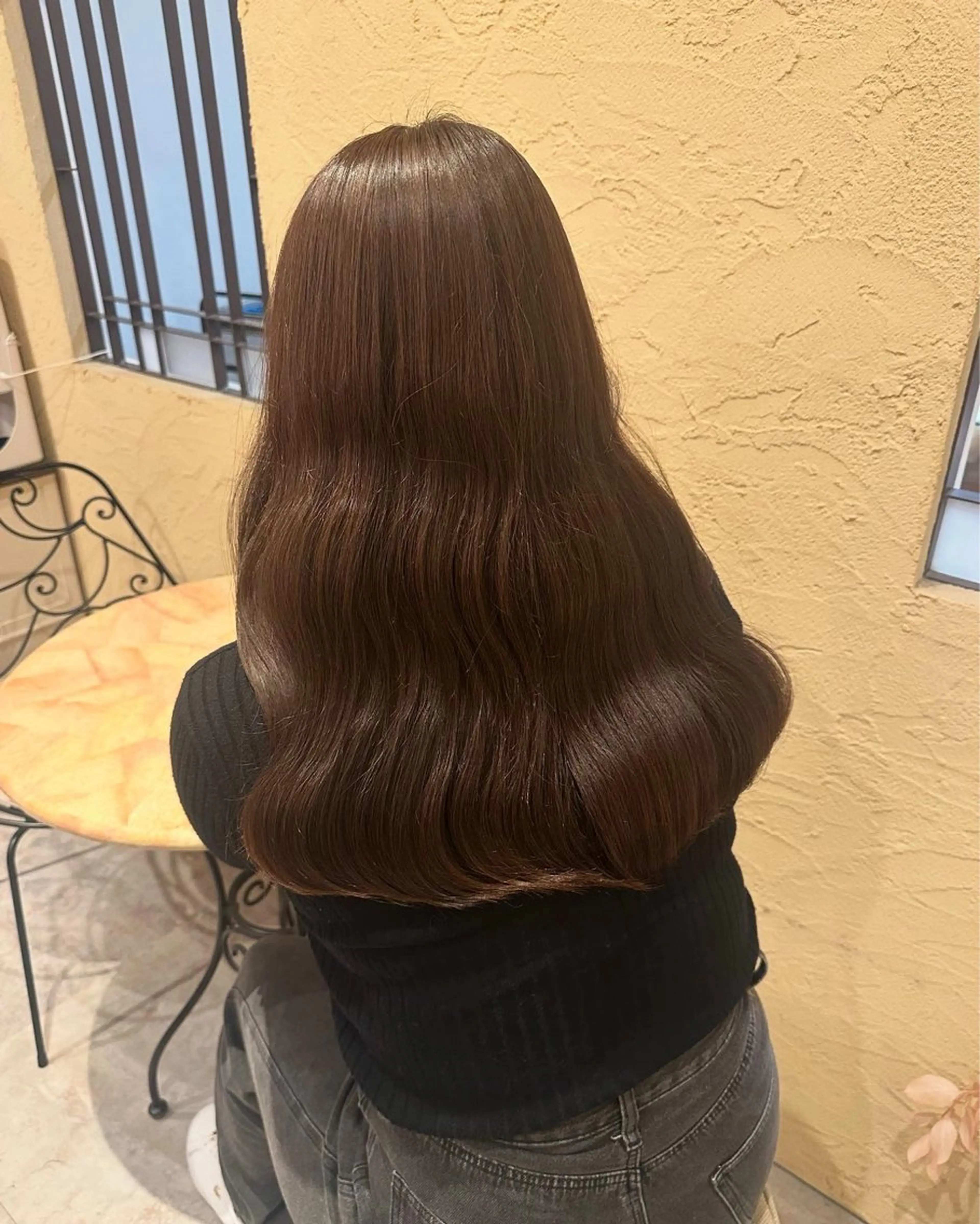 ロング カラー ブラウンカラー マロンブラウン 今だけお得な クーポン◎井口朝香のヘアスタイル