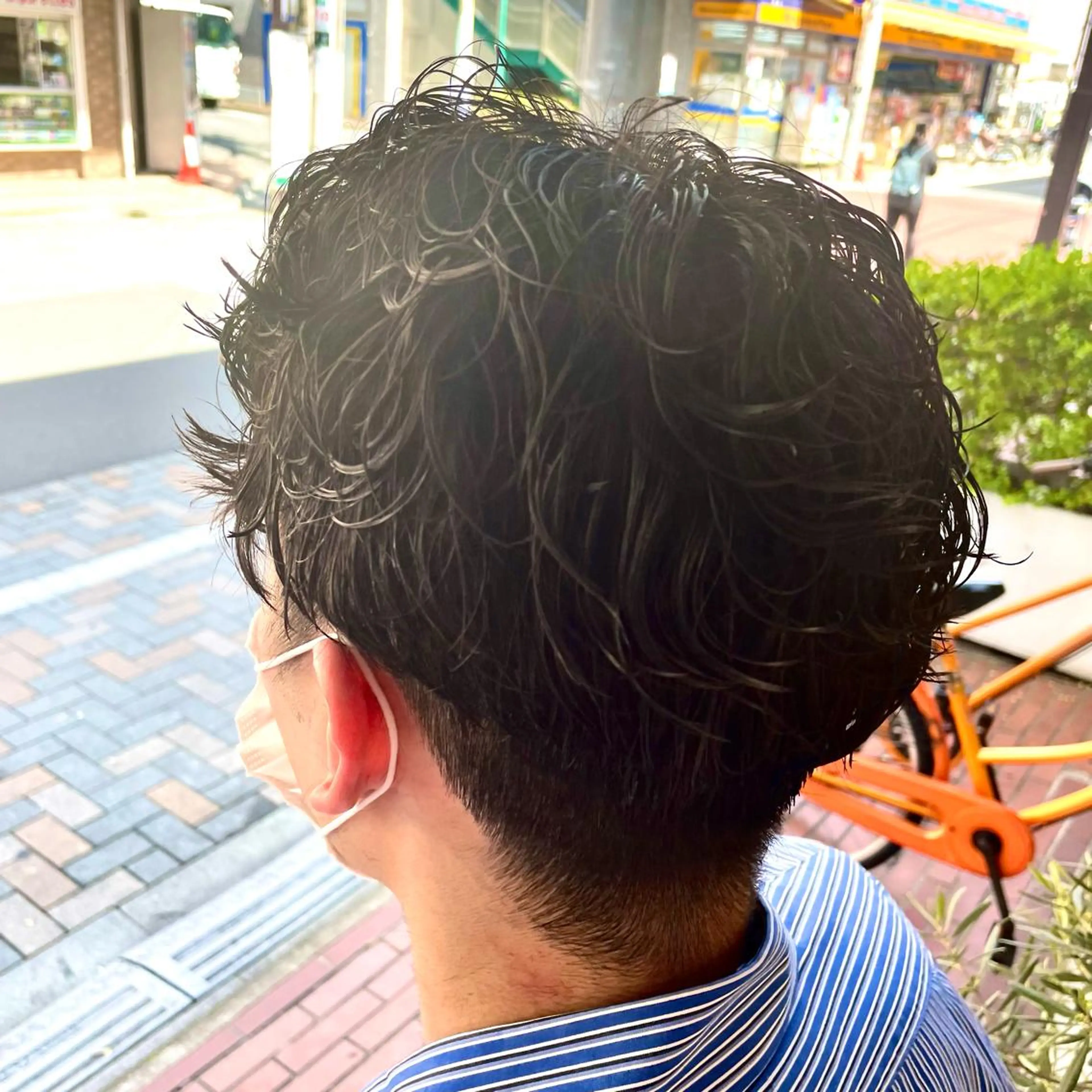 メンズ メンズパーマ ふるはし みなのヘアスタイル