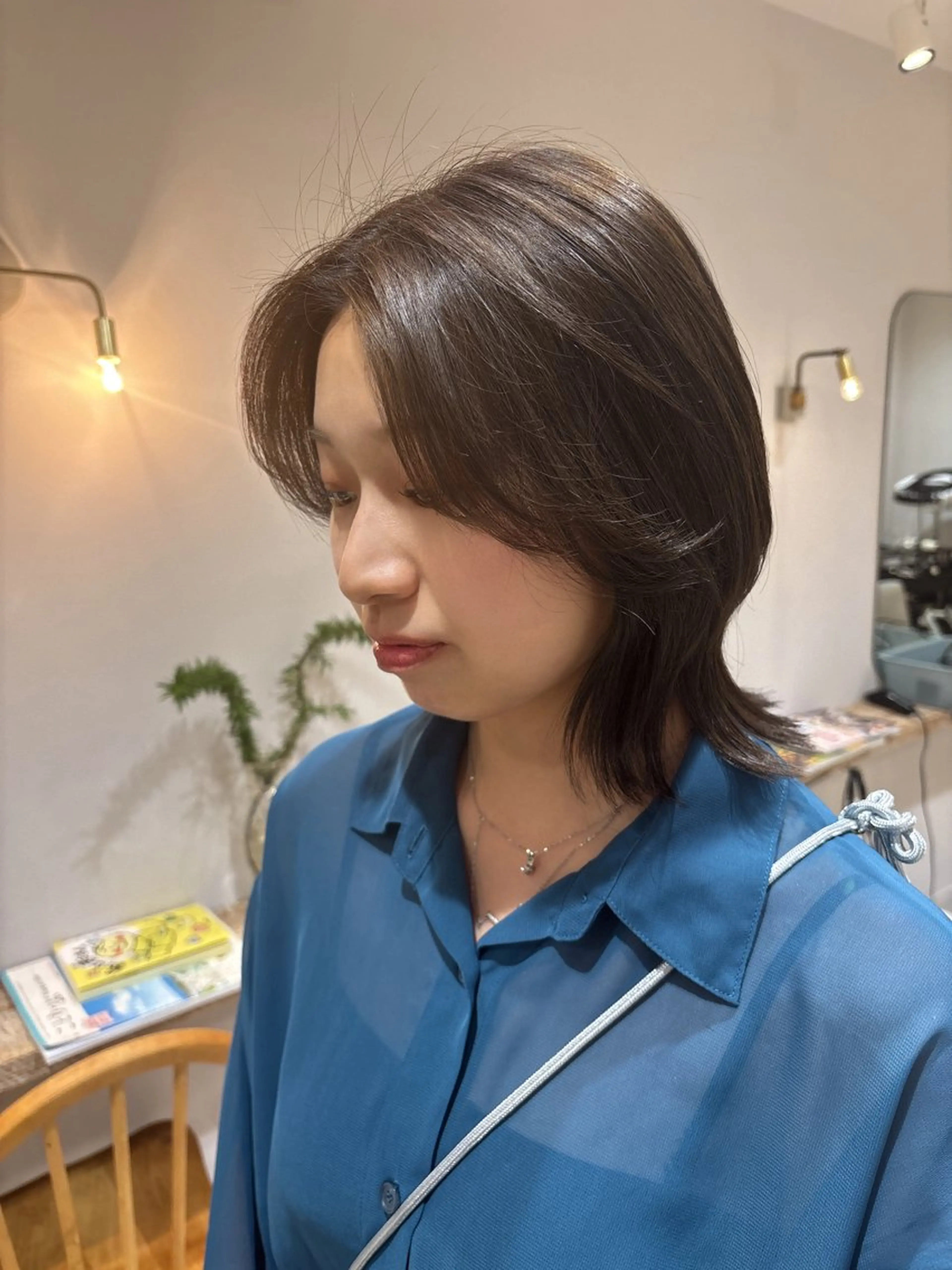 カラー 🎀調布仙川透明感オ リーブカラー干莉🎀のヘアスタイル