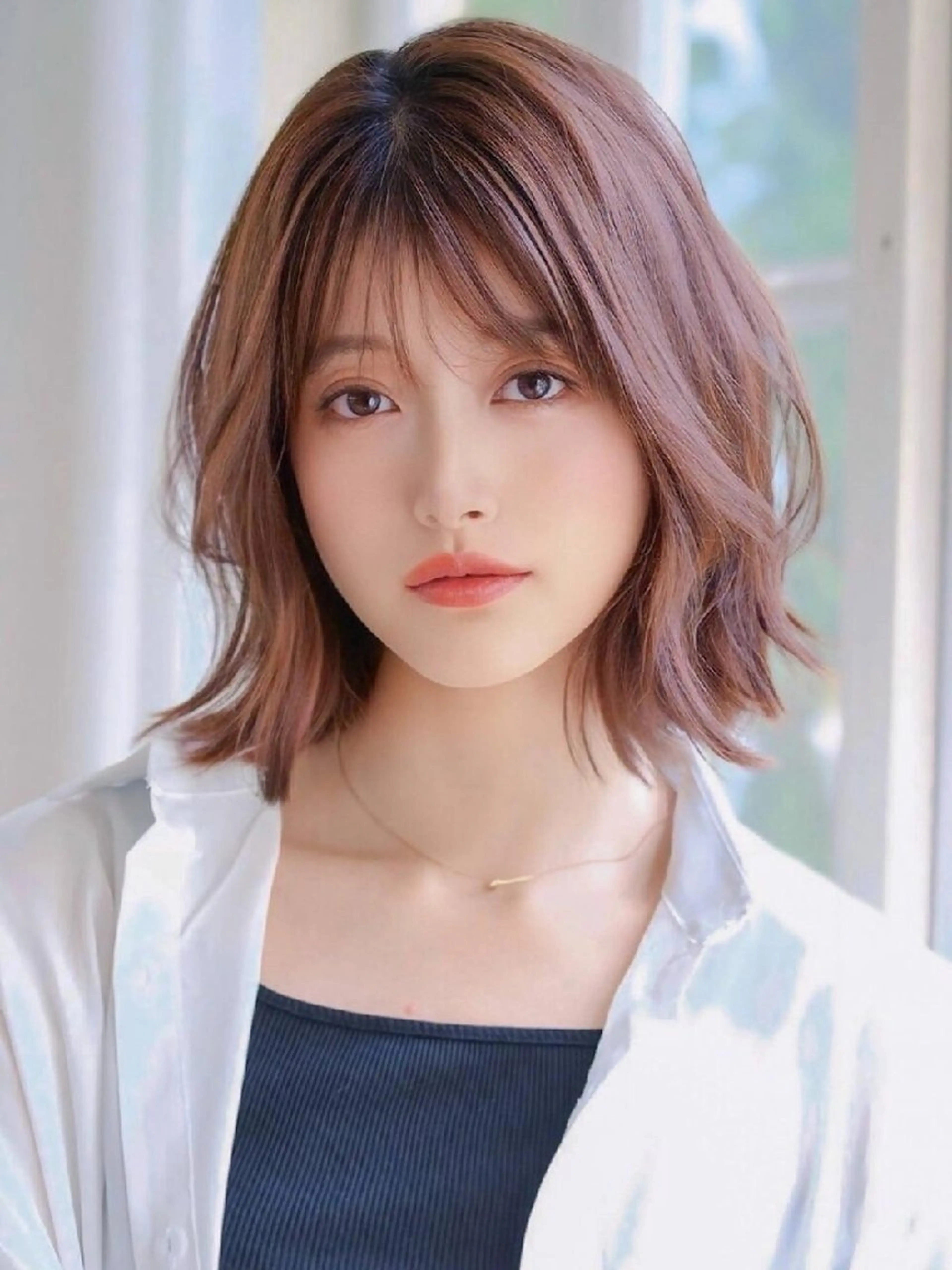 ミディアム カラー 吉本 敬のヘアスタイル