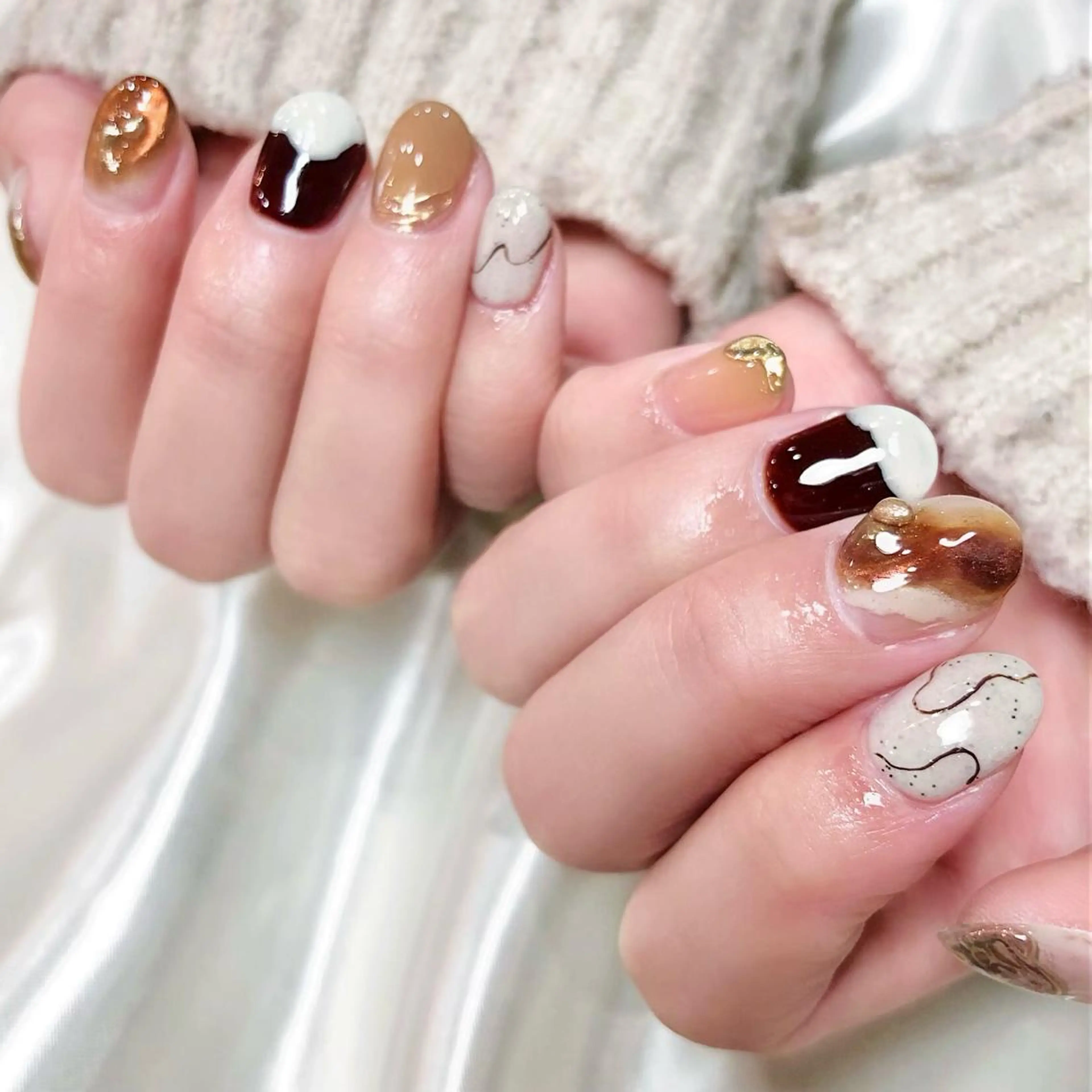 ショート カラー ネイル ハンドネイル éclat所属・éclat エクラのネイルデザイン