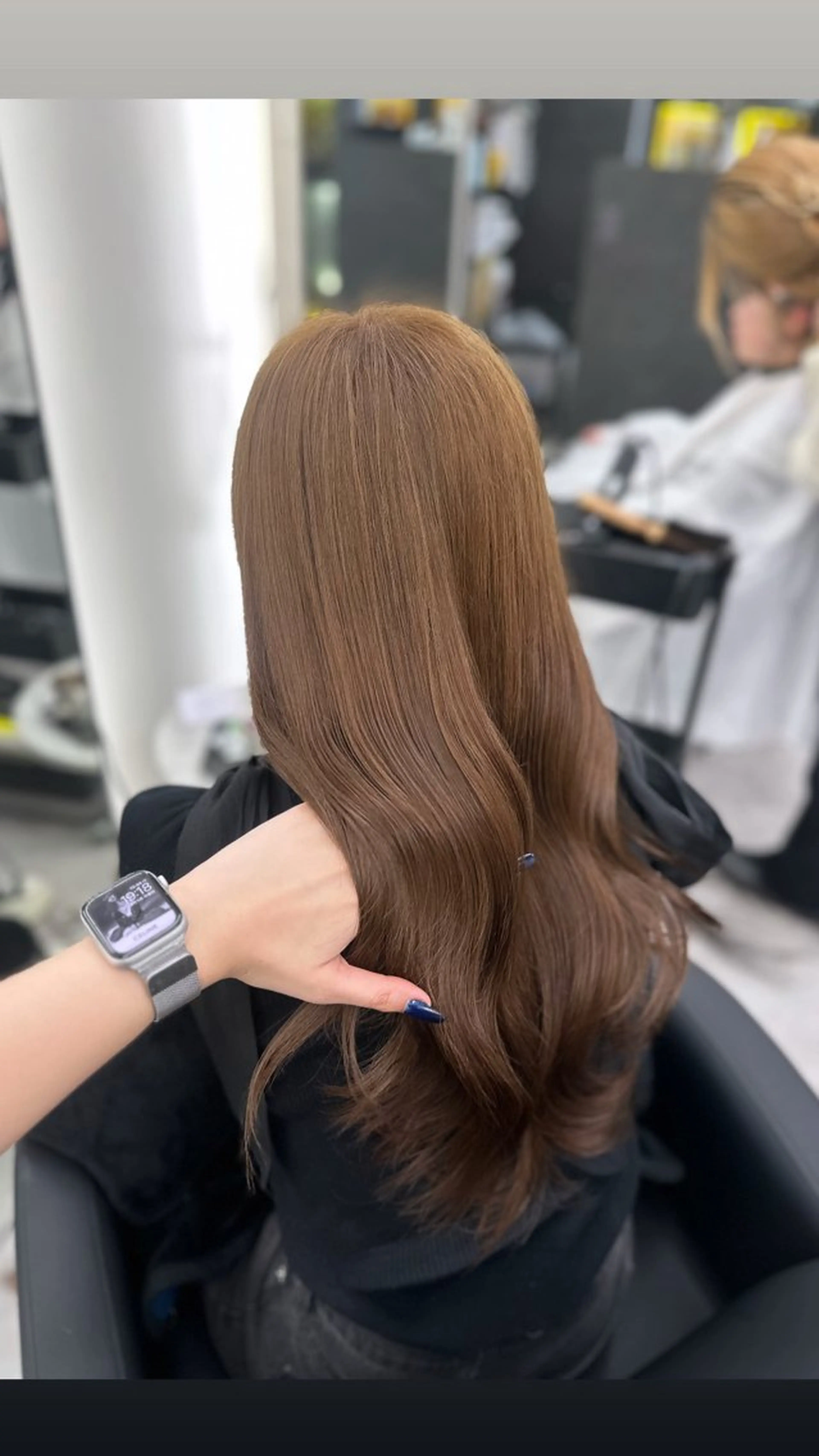 ロング カラー 透明感カラー ヘアカラー トリートメント 縮毛矯正/艶カラー /髪質改善/なんばのヘアスタイル