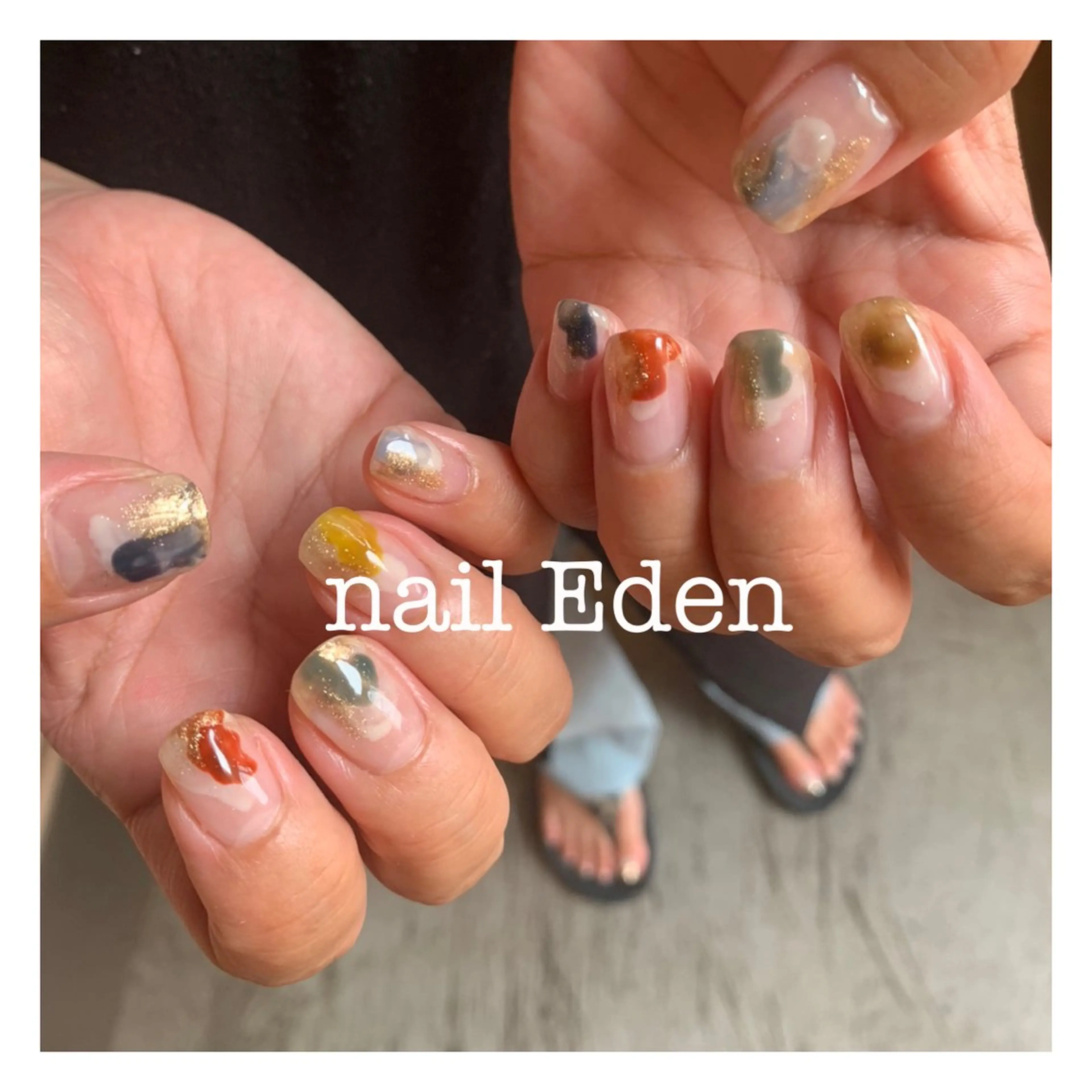 ネイル ニュアンスネイル ハンドネイル Eden　private nail saron所属・Eden ♾️のネイルデザイン