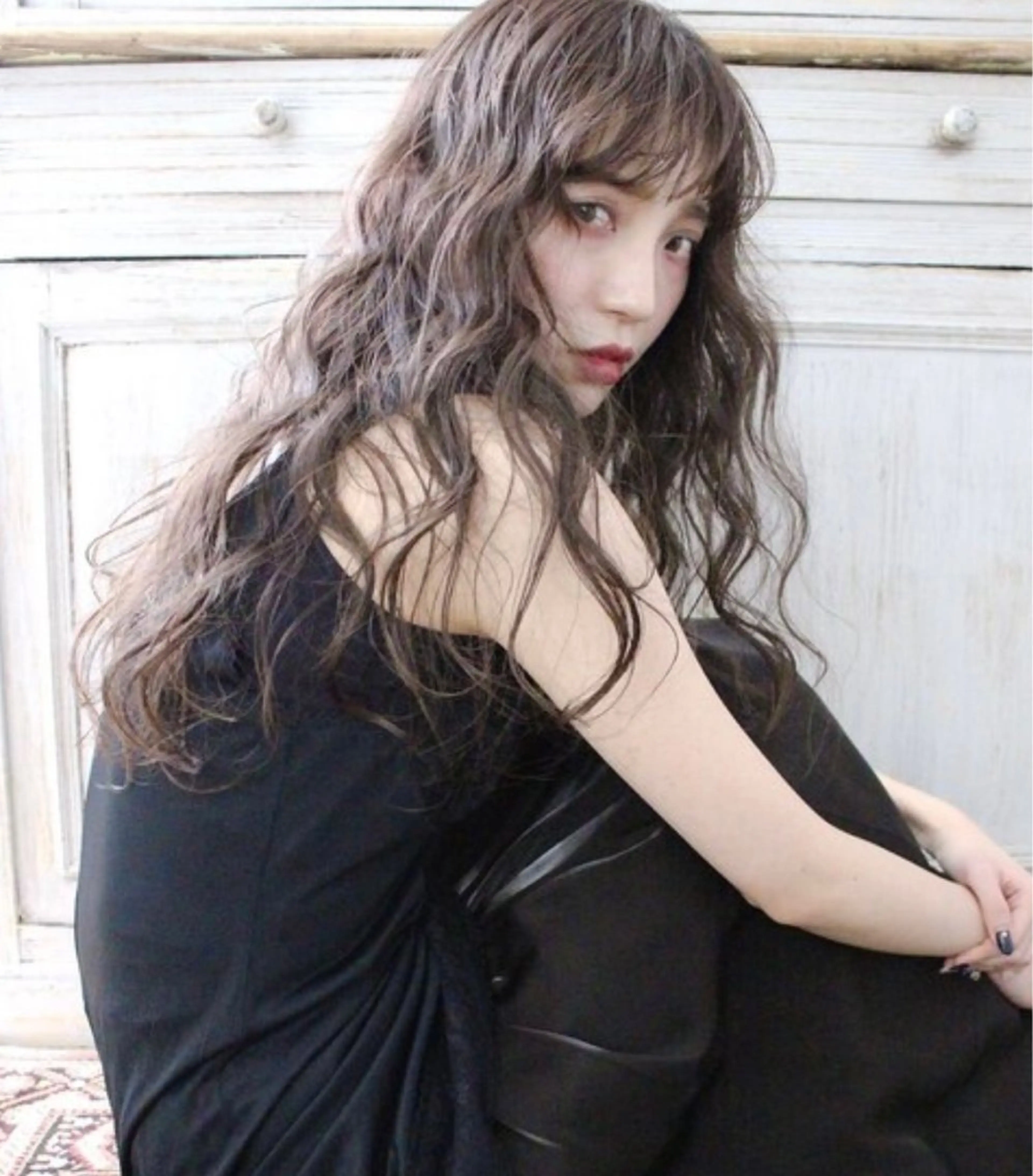 ロング パーマ ショートカット/ キタハラユリナのヘアスタイル