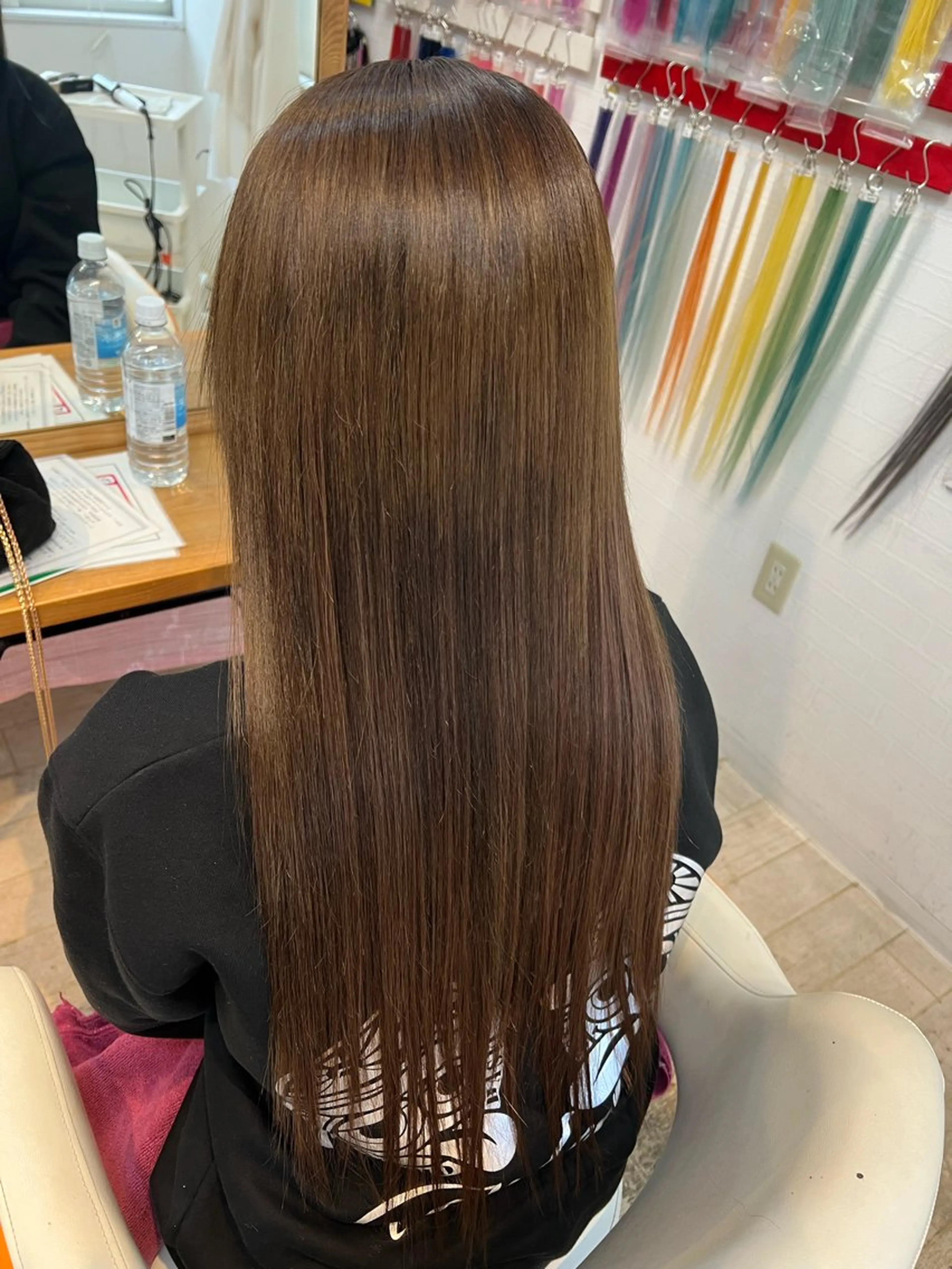 セミロング エクステ 辻村 遥楓のヘアスタイル
