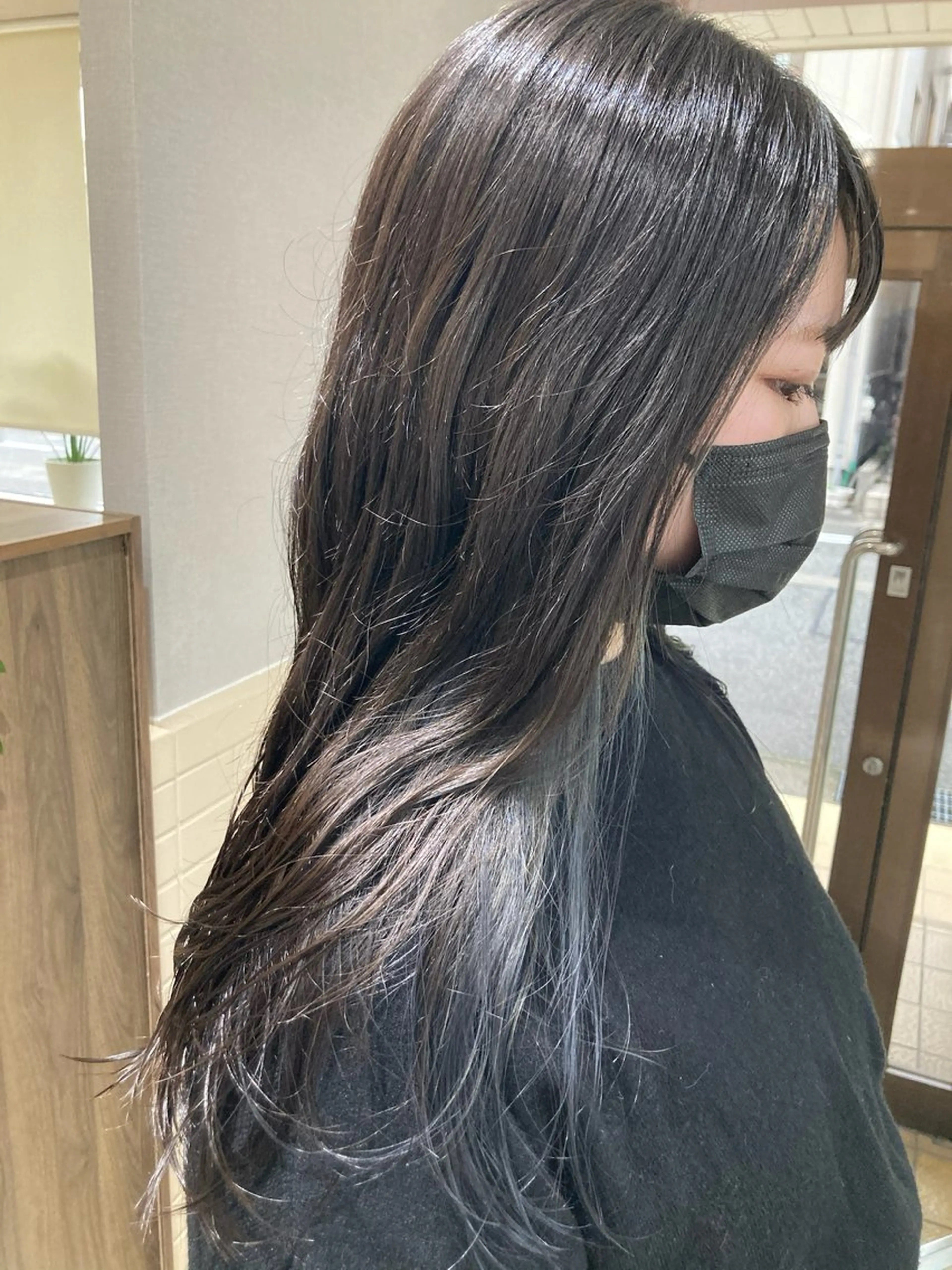 セミロング カット ヘアカラー 野々市市役所徒歩1分 /カラー/縮毛矯正のヘアスタイル