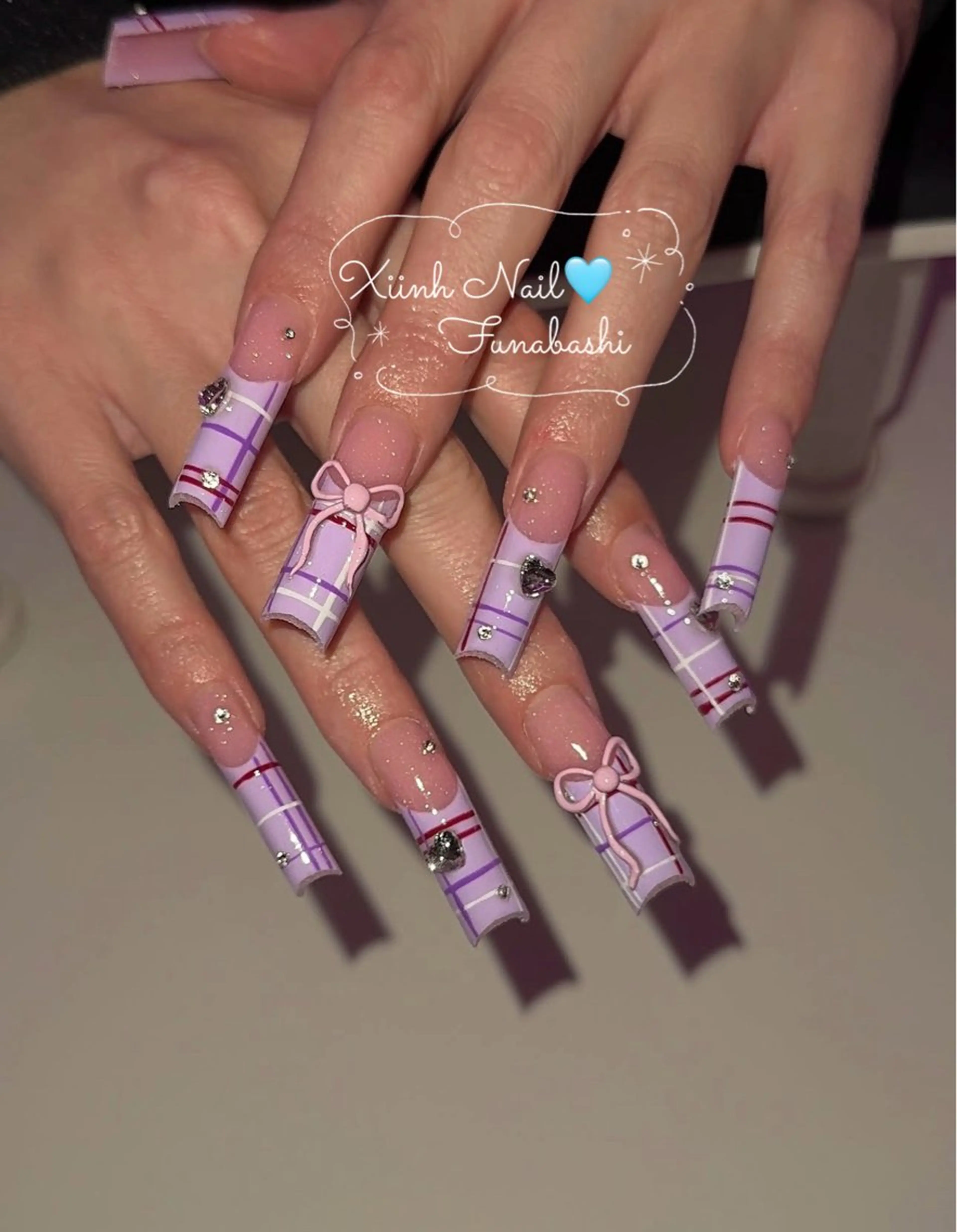 ネイル チークネイル 桜ネイル 長さ出し フットネイル ジェルネイル ハンドネイル XIINH NAIL SALONのネイルデザイン