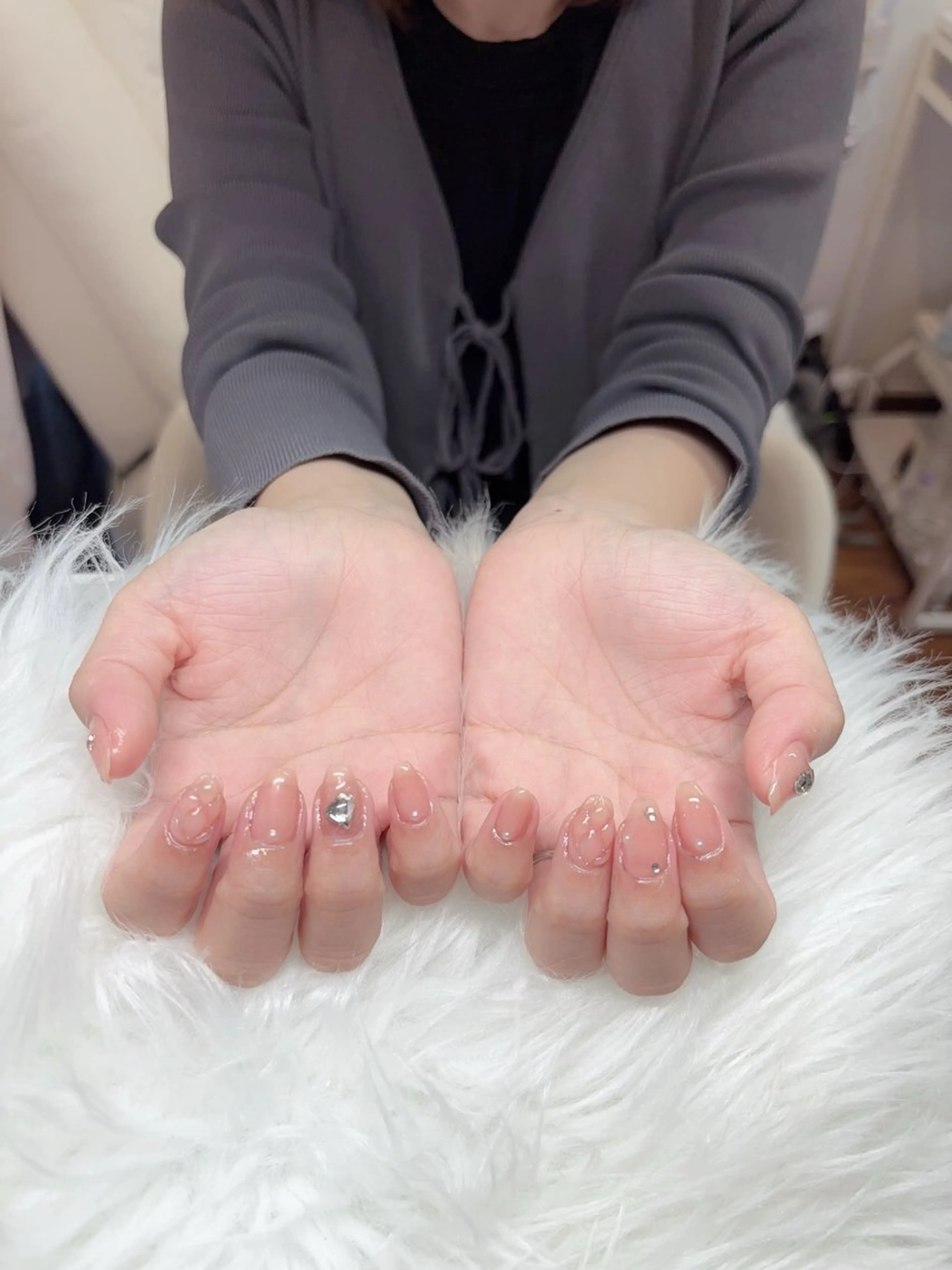 ネイル フレンチネイル グラデーション マグネットネイル ミラーネイル 持ち込み yurinail所属・yuri nail 高田馬場のネイルデザイン