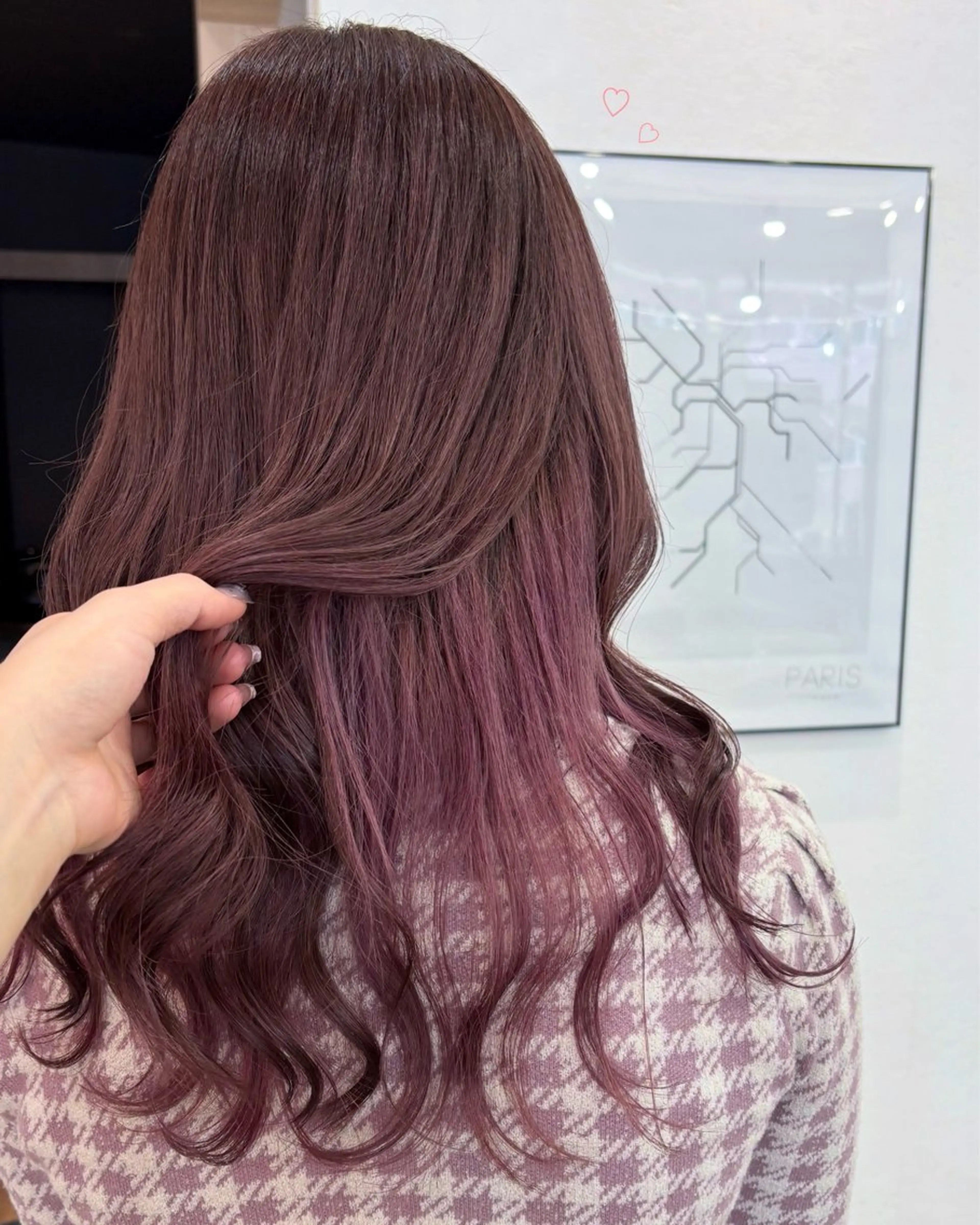 セミロング ピンクラベンダー カット ヘアカラー girly hair 💗SHINO💗のヘアスタイル