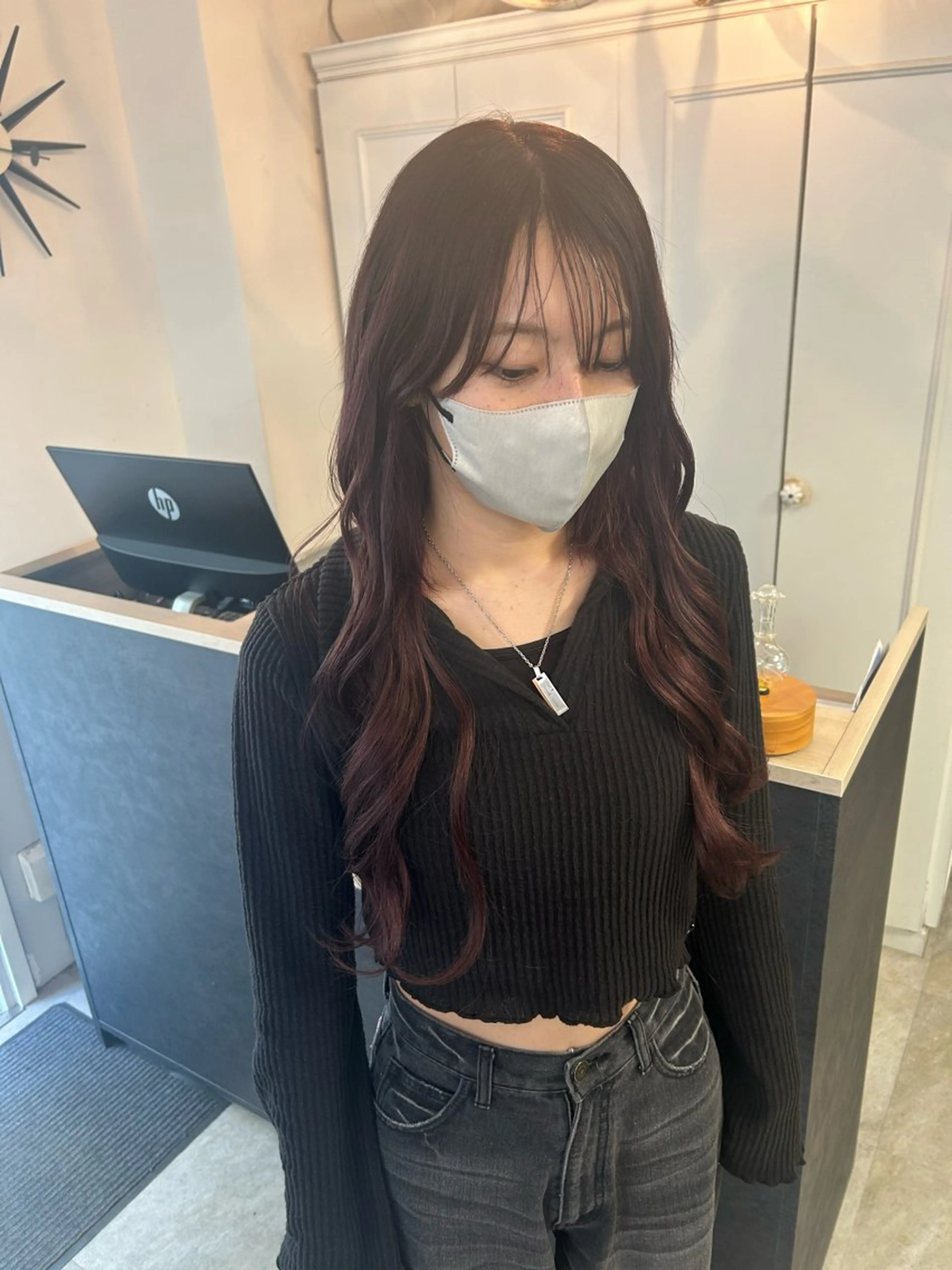 ロング カラー 縮毛•ハイトーン Runaのヘアスタイル