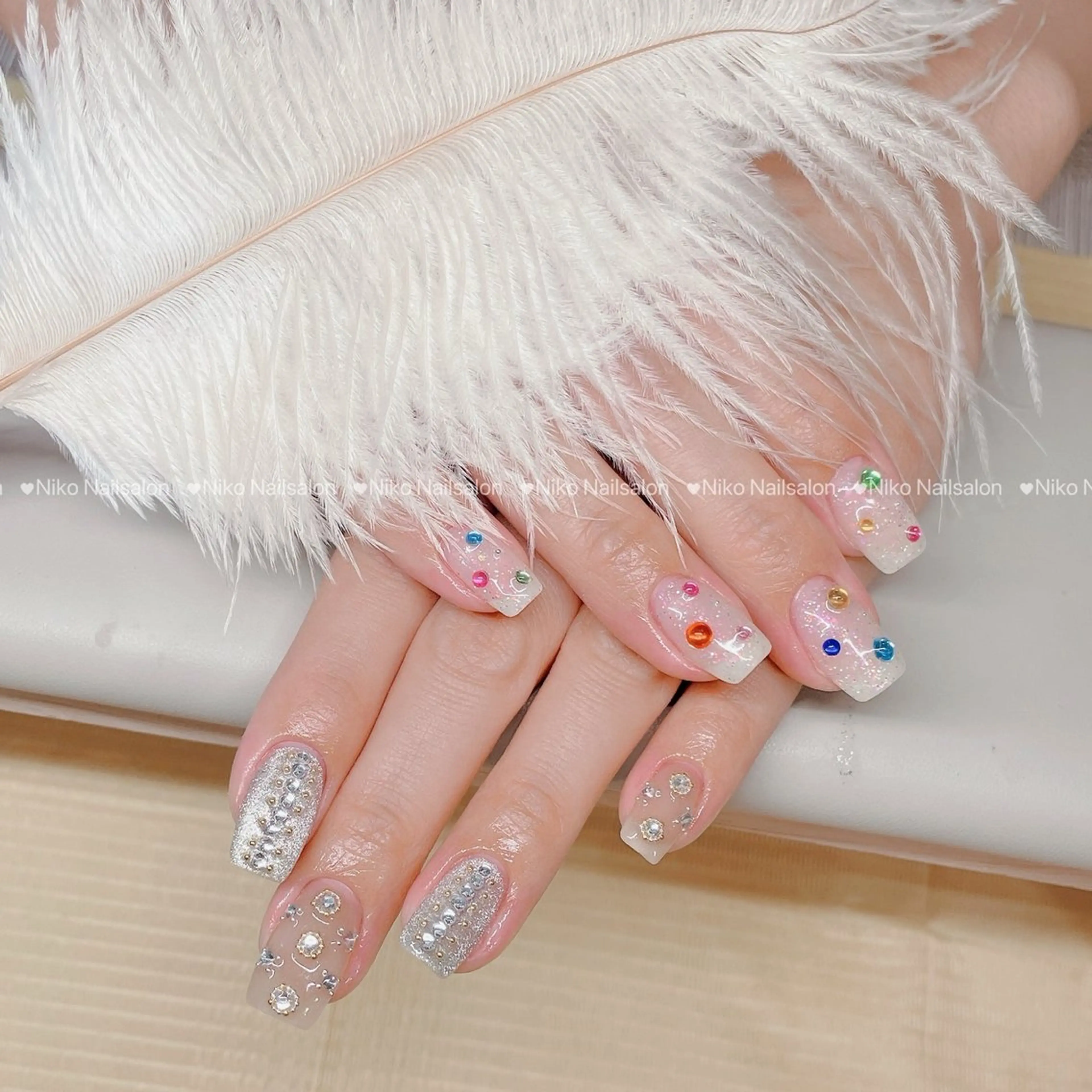 ネイル チークネイル 長さ出し フットネイル フレンチネイル ジェルネイル ハンドネイル Niko Nail salon 銀座本店のネイルデザイン