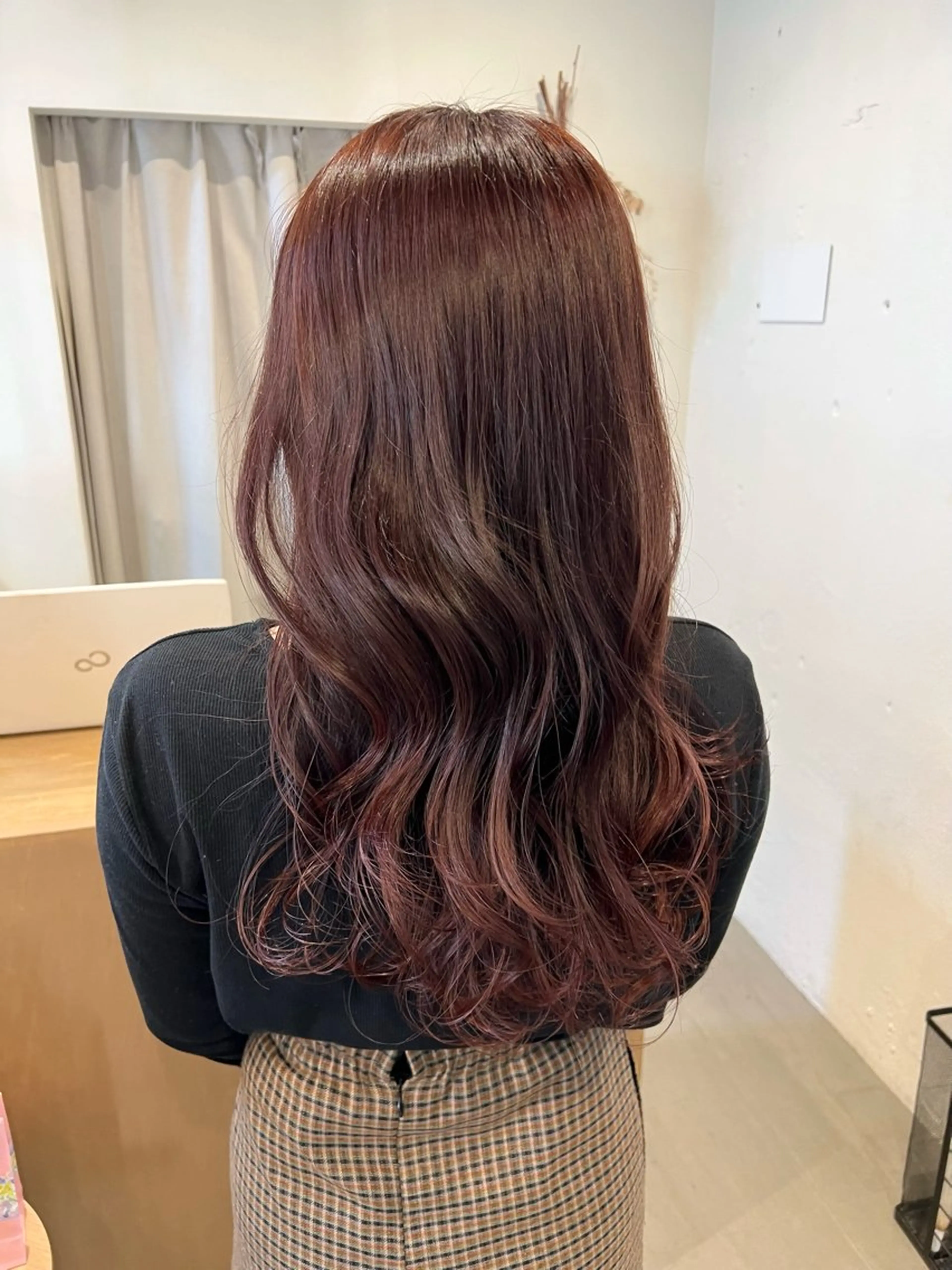 ロング カラー ピンクカラー カット ヘアカラー トリートメント ブリーチなしカラー 🌿‬脇黒丸 彩のヘアスタイル