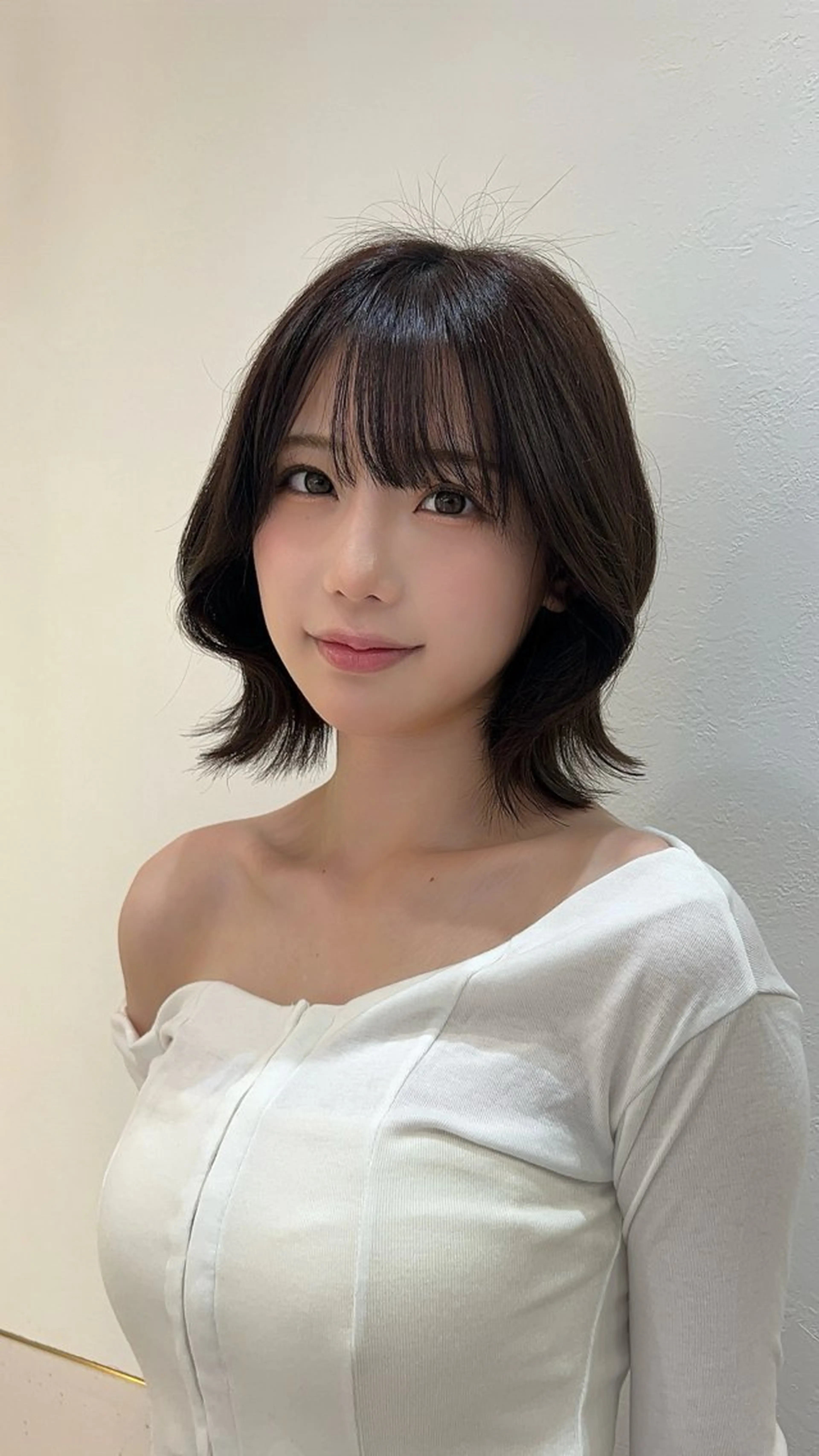 ショート ボブ 顔周りカット 韓国風ヘア 外ハネヘア カット トリートメント ボブ/レイヤーボブ/ 髪質改善/梶川 夏季のヘアスタイル