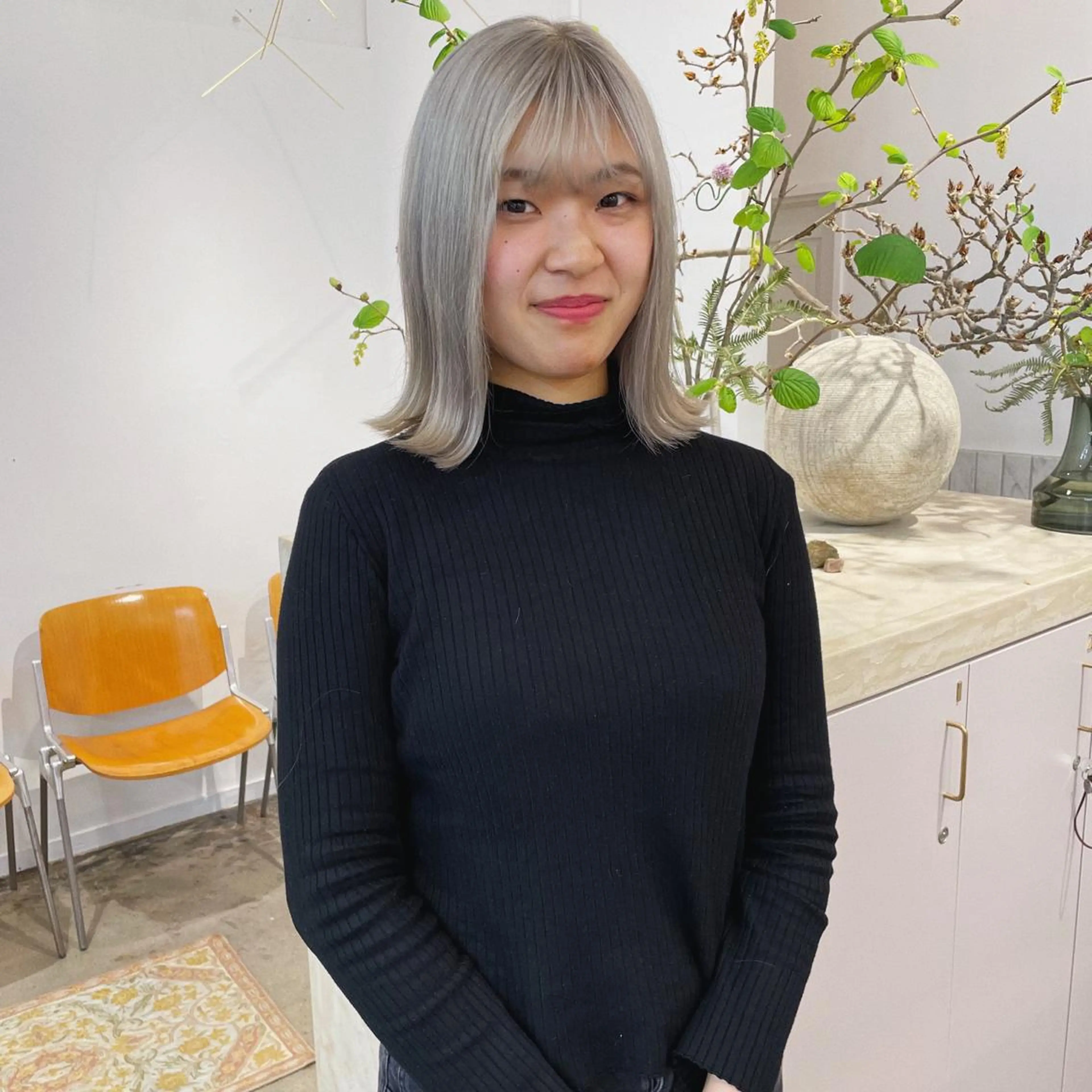 ミディアム ヘアカラー スギヤマ ショウゴのヘアスタイル
