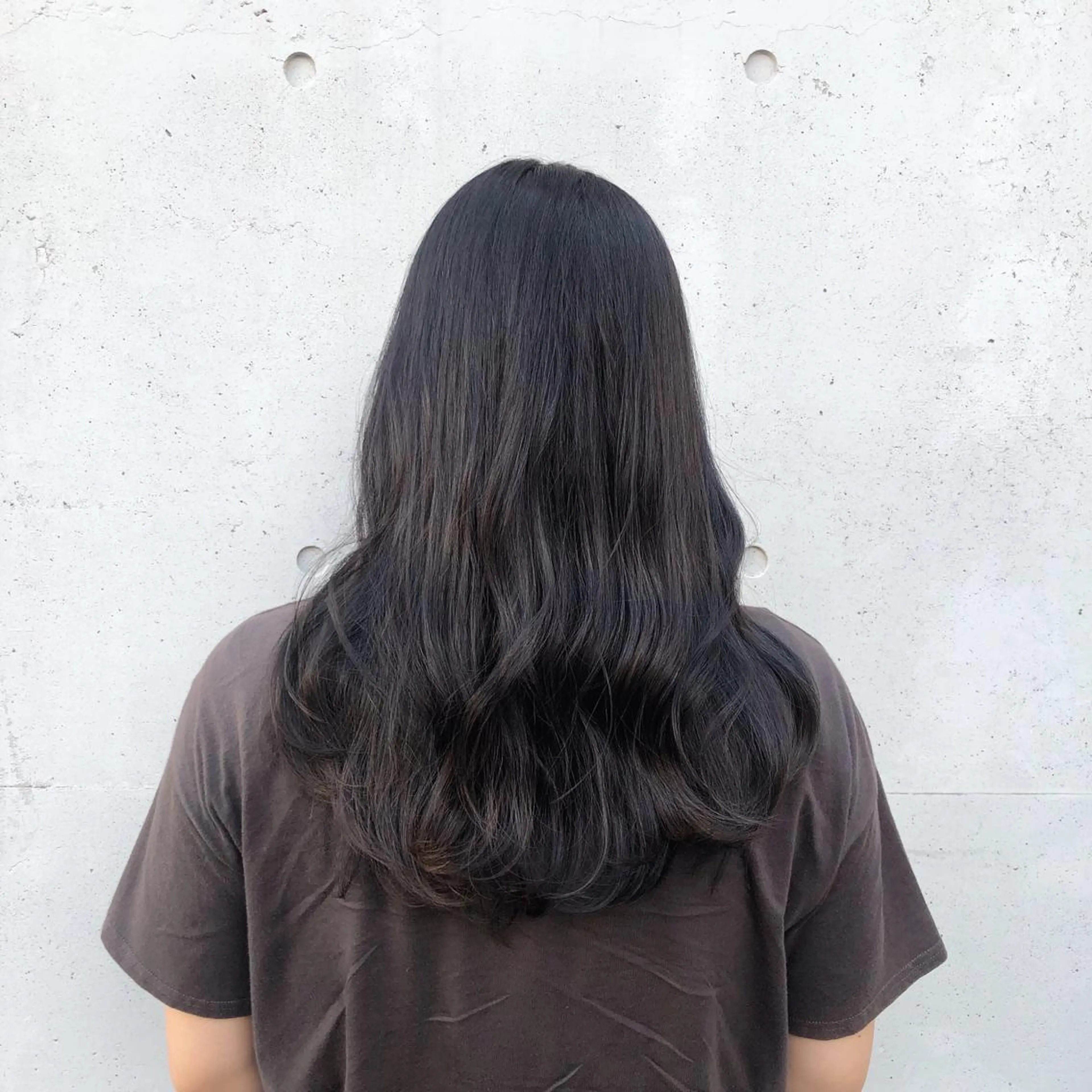 ロング カラー ヘアアレンジ グレージュ 韓国風ヘア 酸性縮毛矯正🧴韓国 レイヤー/髪質改善のヘアスタイル