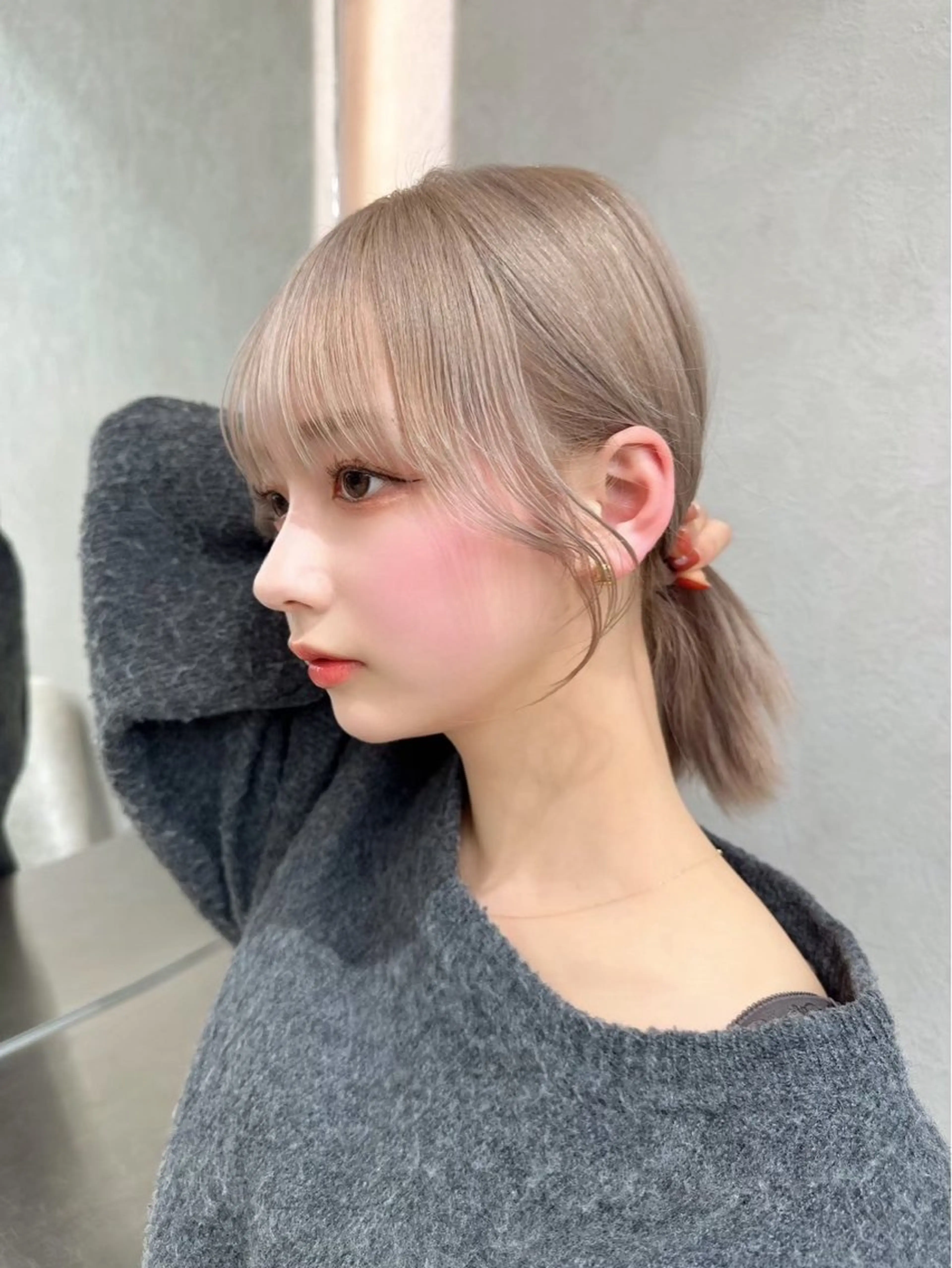 ミディアム 顔周りカット カット Hiroki 韓国ヘア🇰🇷のヘアスタイル