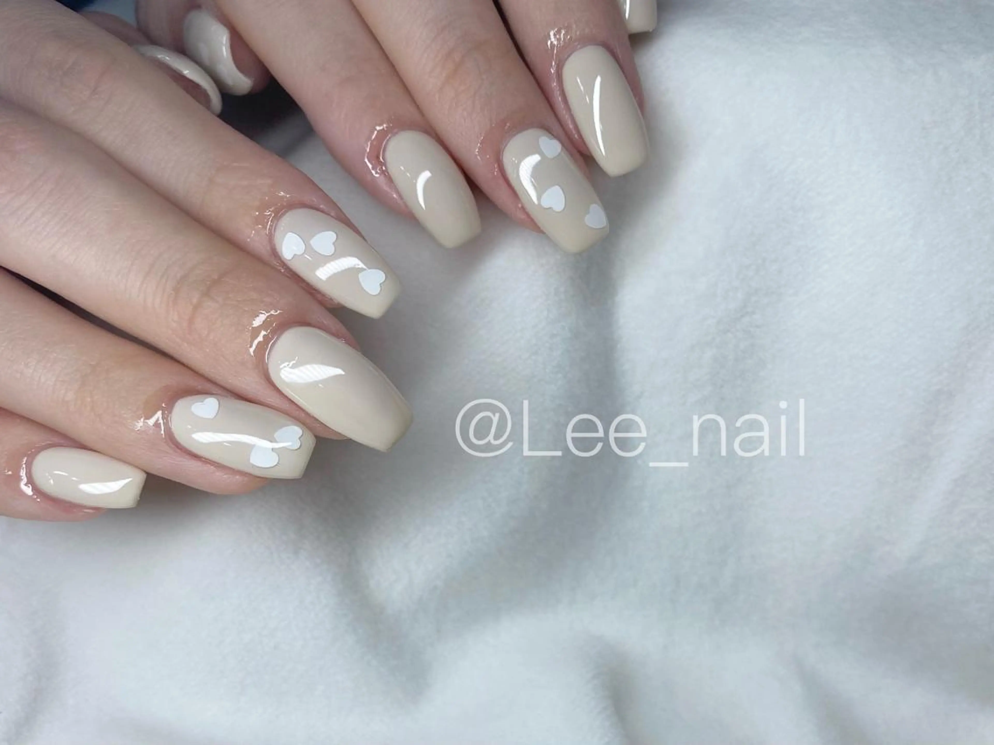ネイル ハート ハンドネイル Lee_ nailのネイルデザイン