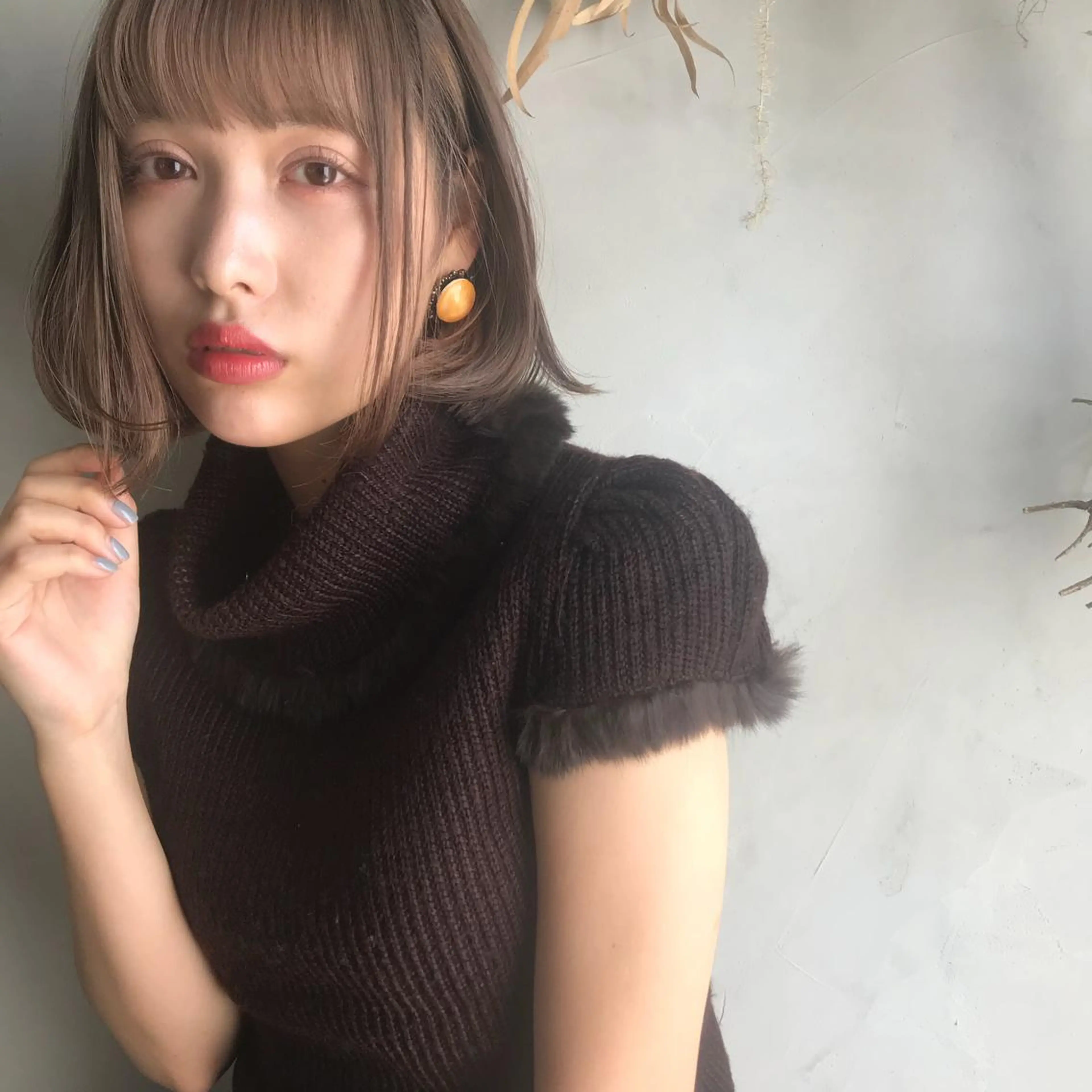 柔らかブラウン/顔周 りレイヤー♡ユウシのヘアスタイル