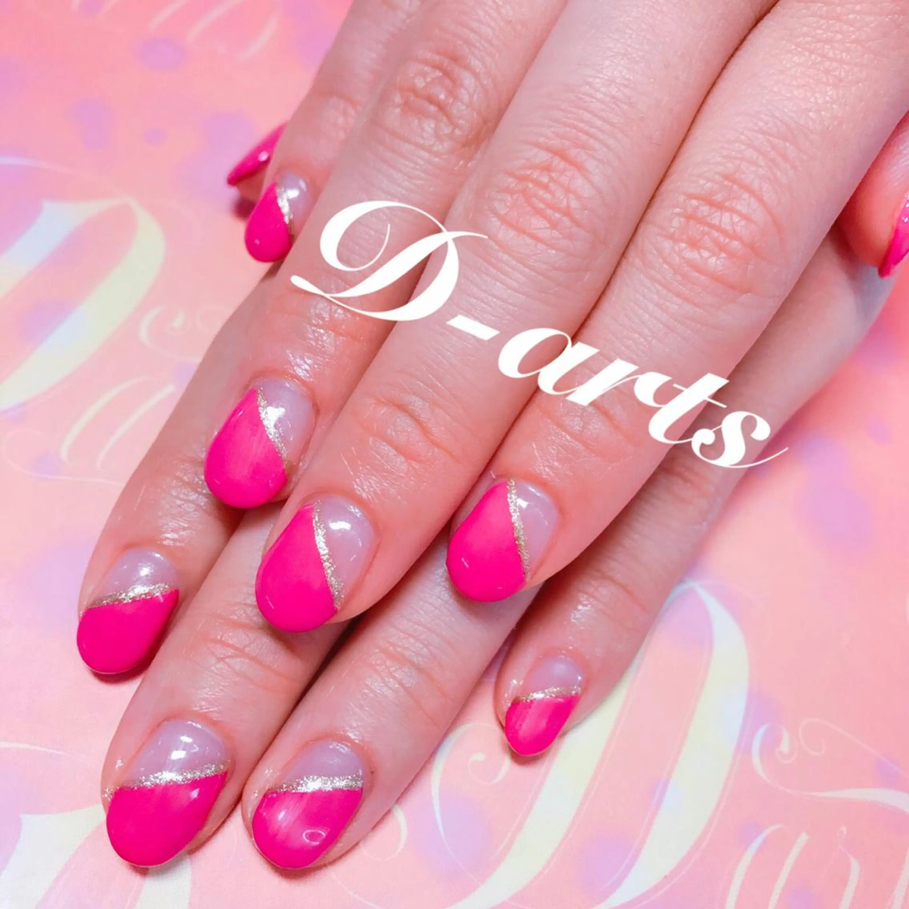 ネイル フレンチネイル 斜めフレンチ S&S 村田小百合のネイルデザイン