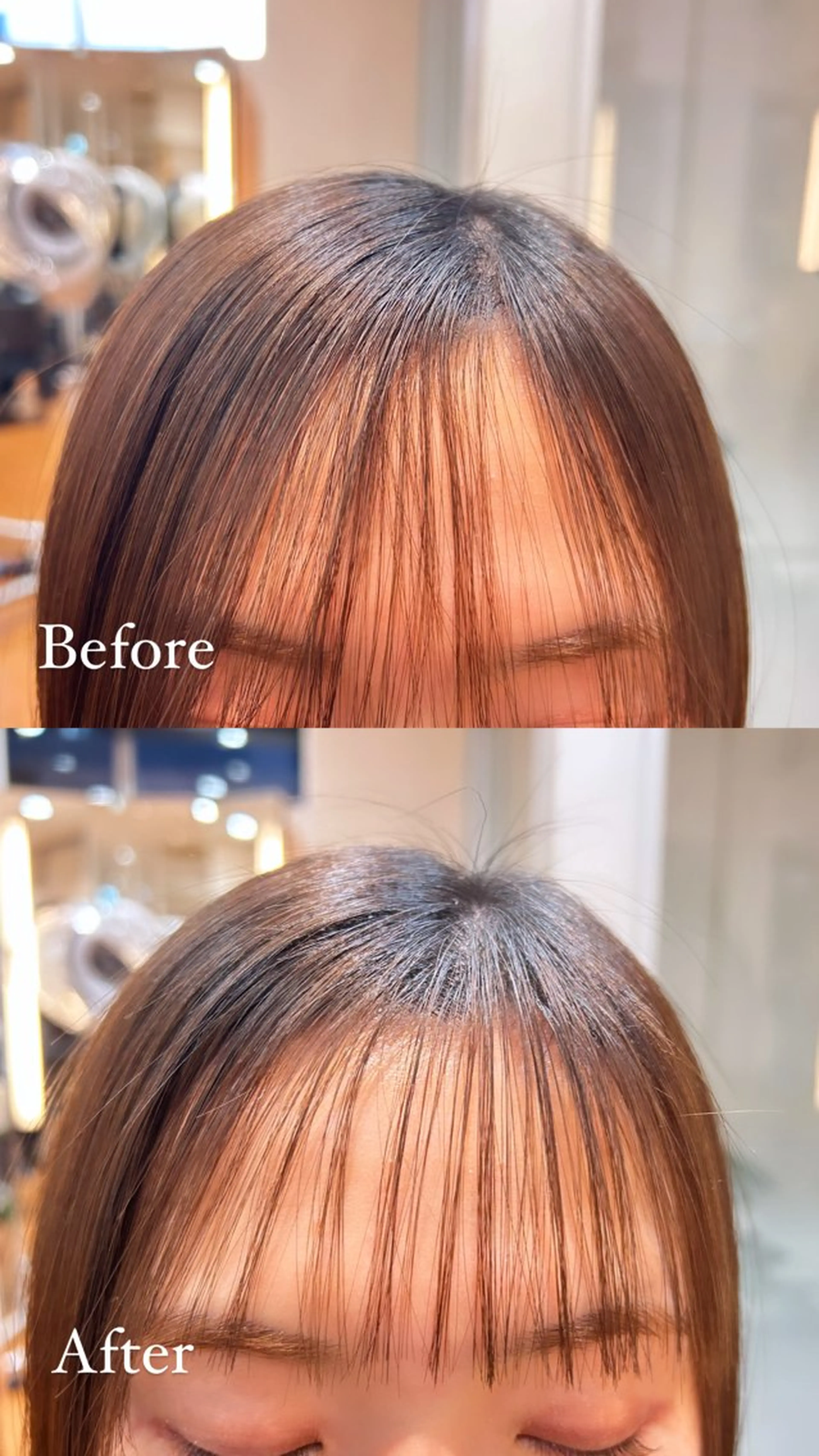 パーマ 縮毛矯正×髪質改善 カラー×クロスパーマのヘアスタイル