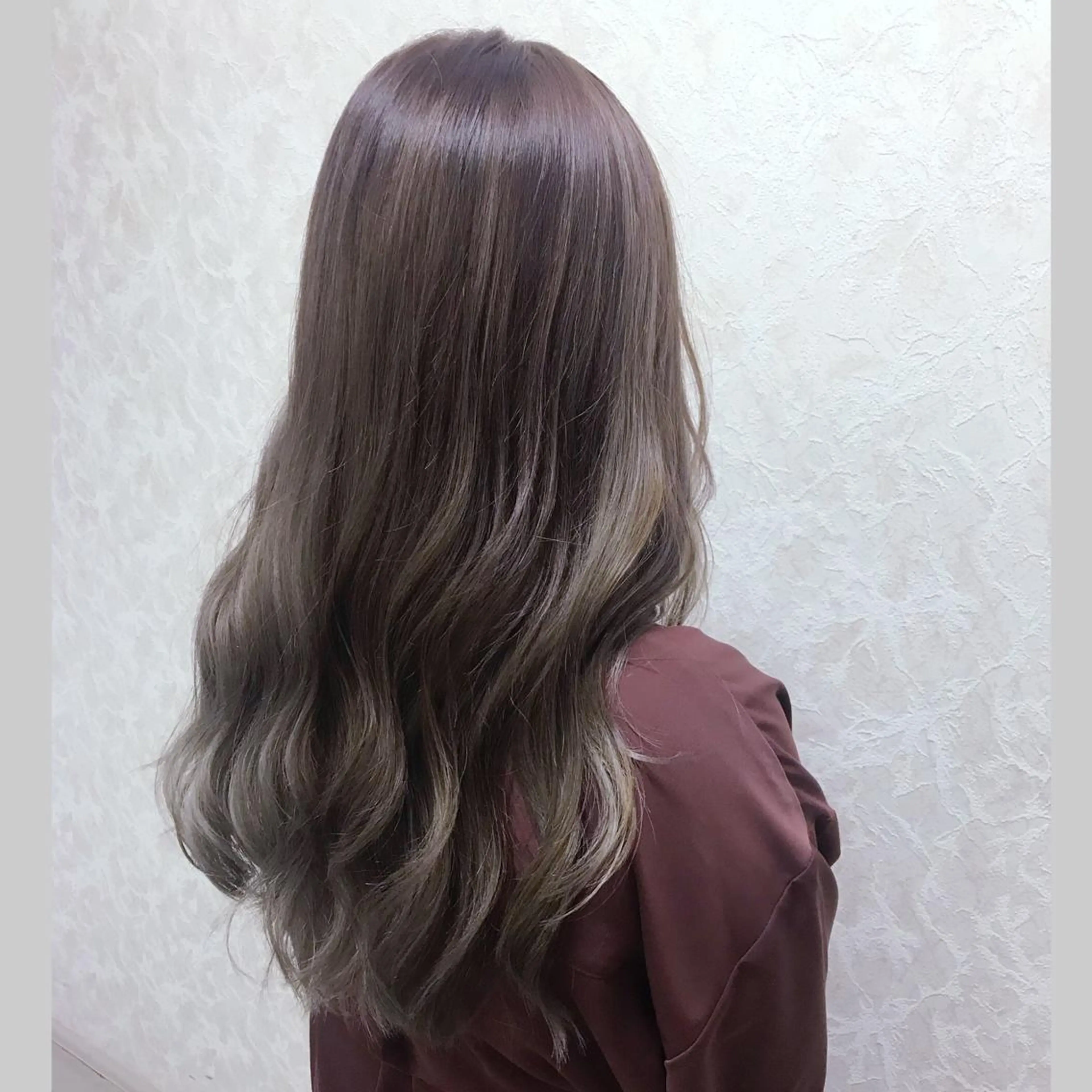 セミロング カラー 透明感カラー 髪質改善 トリートメント カット ヘアカラー トリートメント ブリーチ/髪質改善/ レイヤー/YUTO‎のヘアスタイル