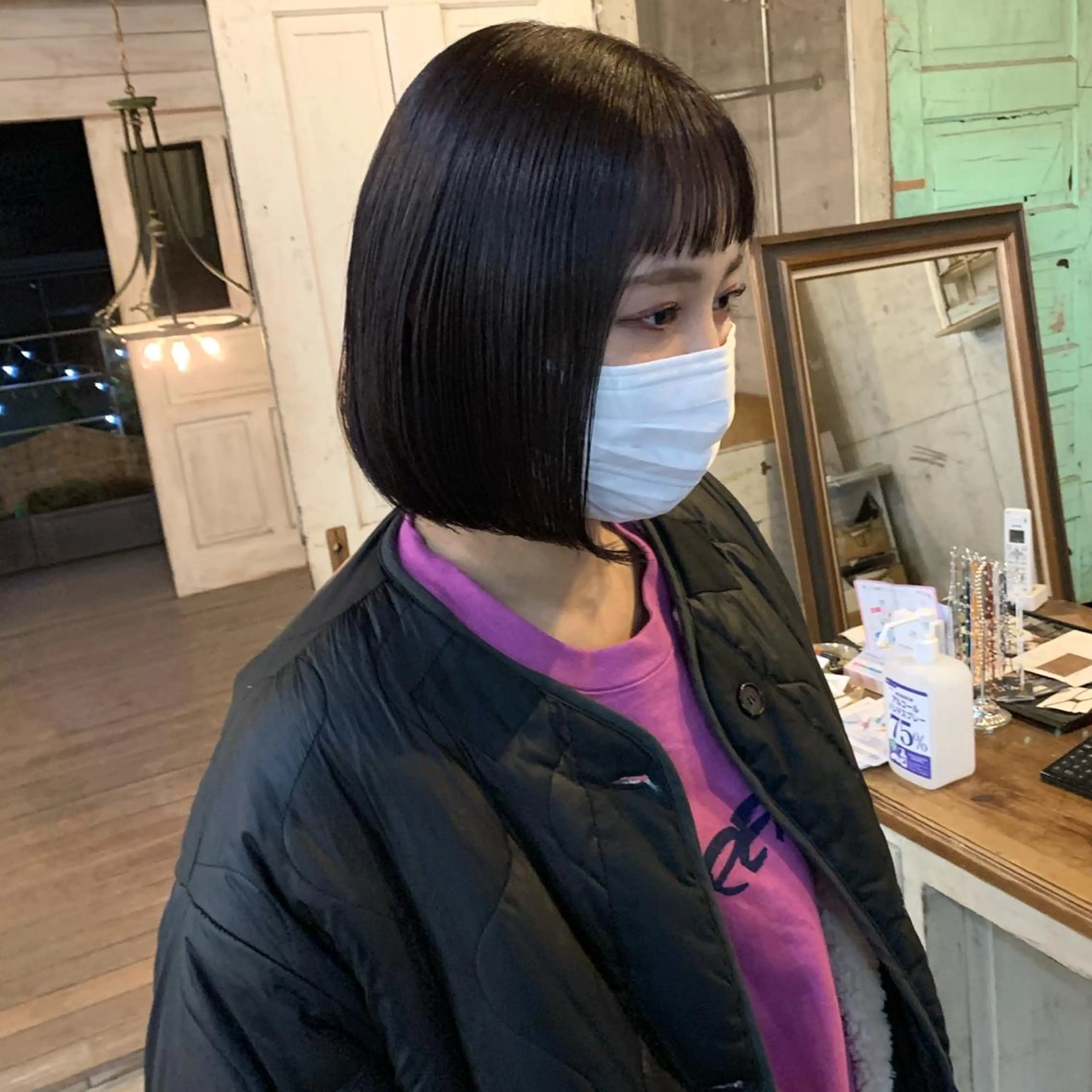 ミディアム カラー ボブ kimika🥑 メンズ/髪質改善のヘアスタイル