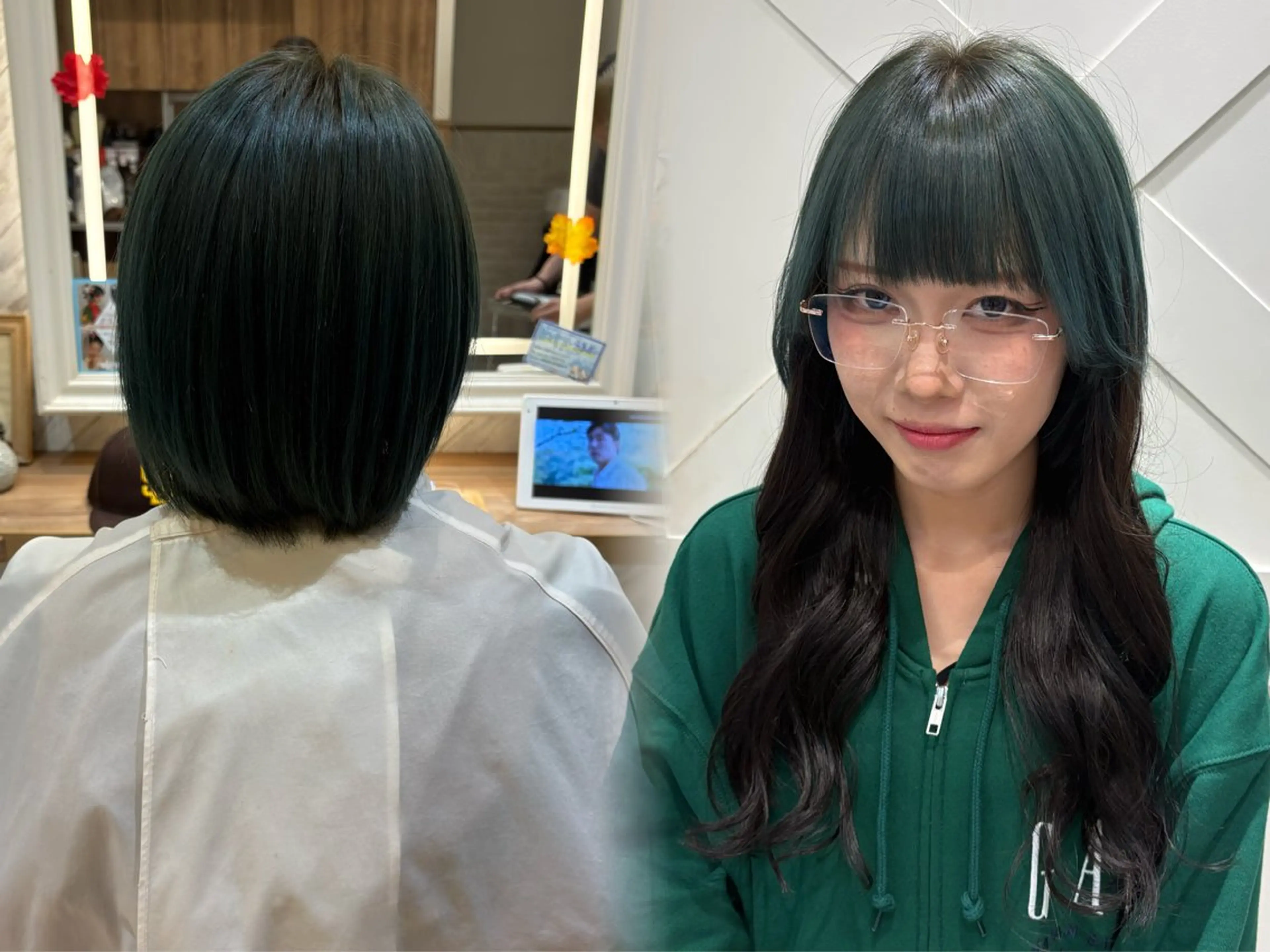 エクステ ハイトーンカラー シールエクステのヘアスタイル