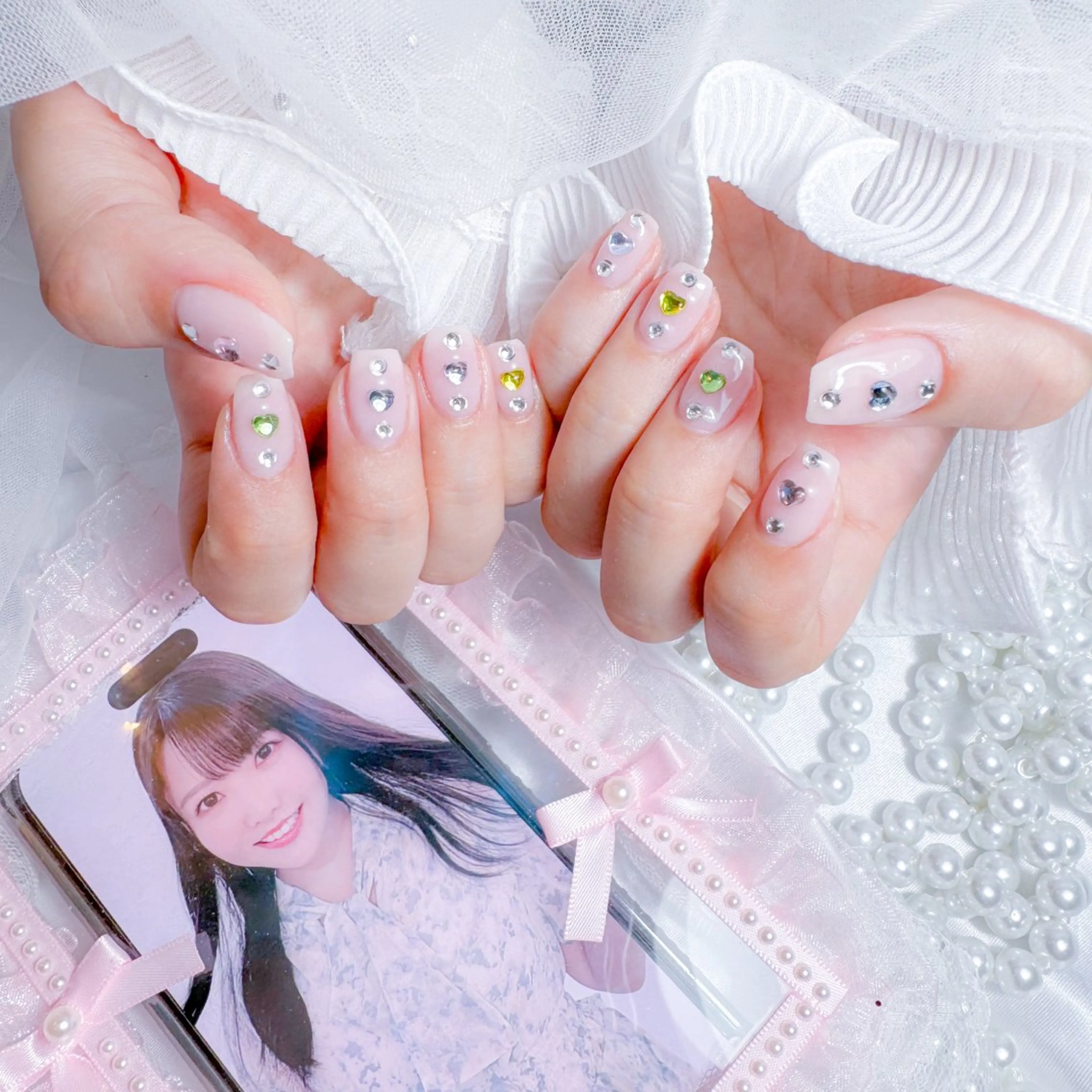ネイル ジェルネイル 韓国ネイル ミラーネイル パラジェル シンプルネイル tomo Hwanyのネイルデザイン