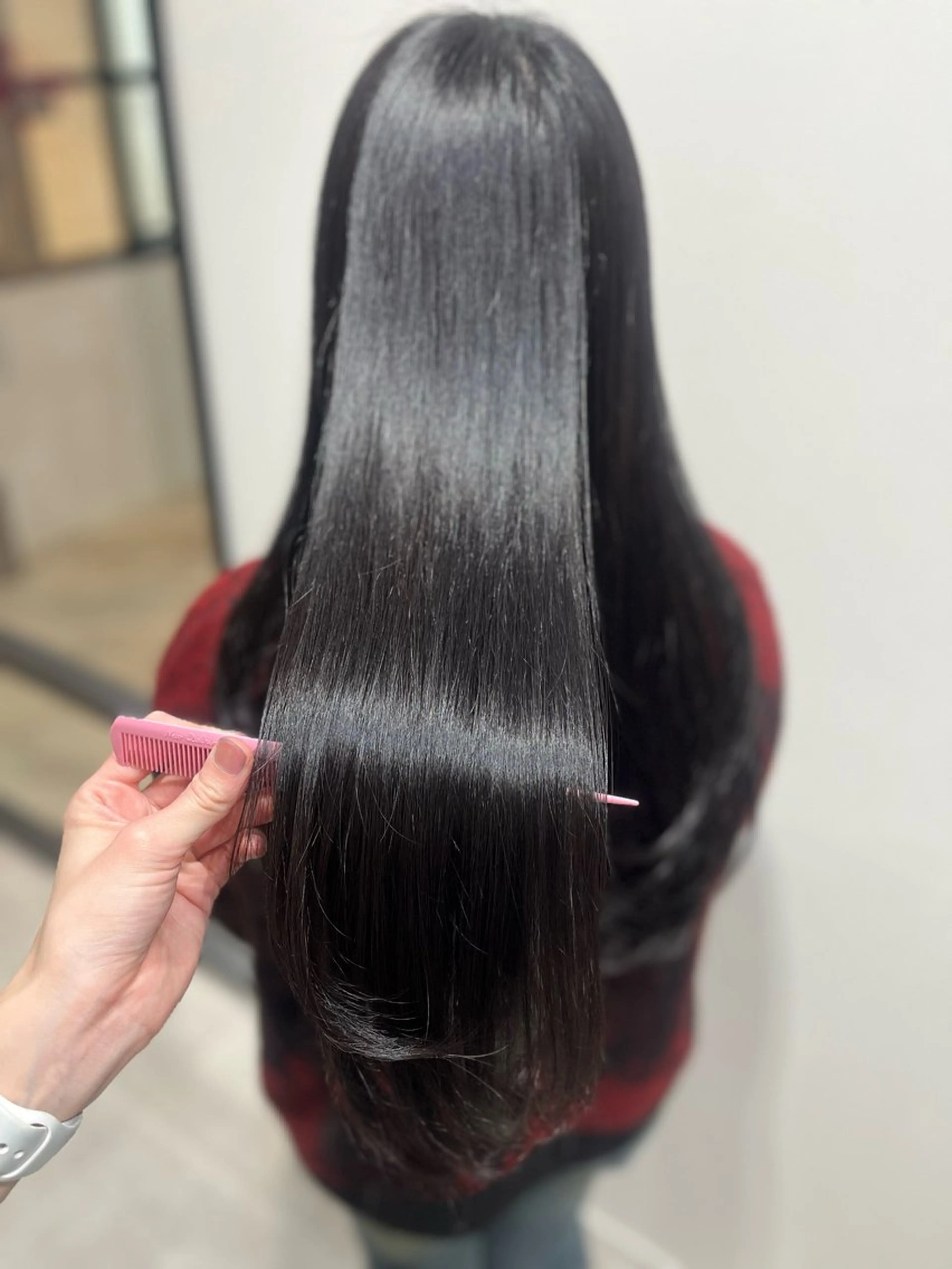 ロング カラー 黒髪 カット ヘアカラー トリートメント 🫧ぷる艶カラー🫧 Yuubi🦩のヘアスタイル