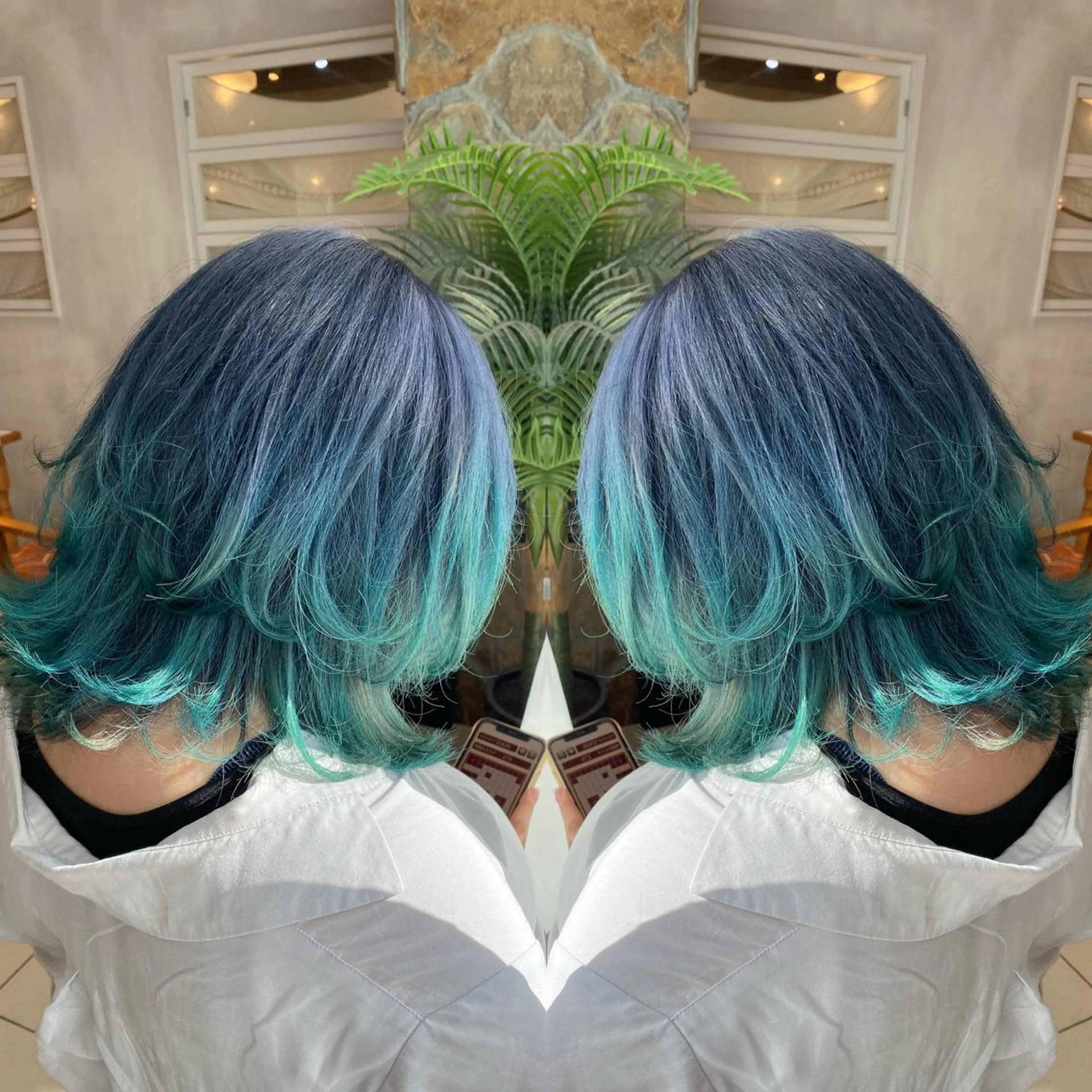 ミディアム カラー ブリーチ カット ヘアカラー トリートメント cecil hair所属・重政 和樹のヘアスタイル