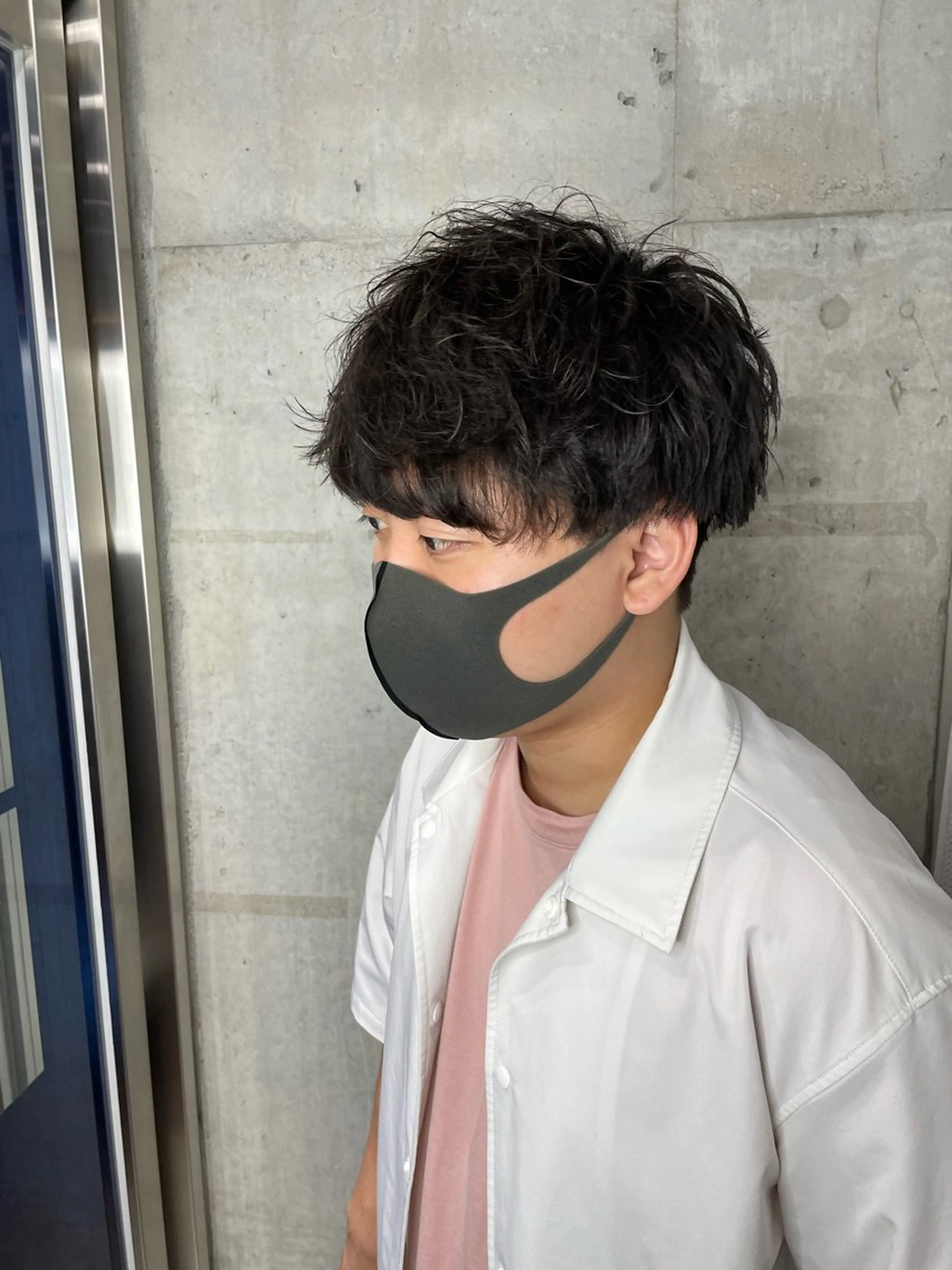 パーマ メンズ カット パーマ ヘアセット フリーランスシェアサロンルレイル所属・心斎橋/メンズ /ルレイル/地形真希のヘアスタイル