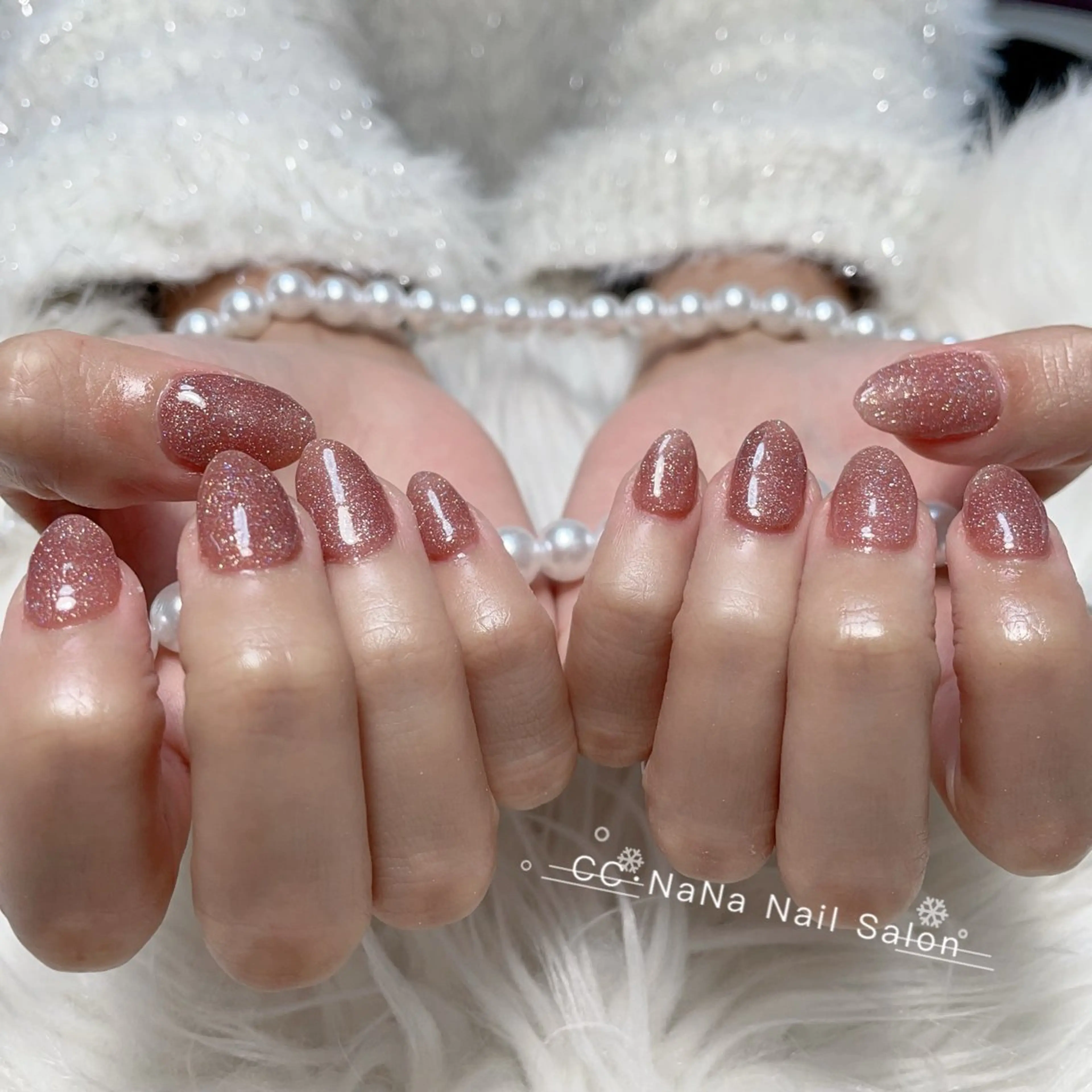 ネイル チークネイル フラッシュネイル ハート キラキラネイル 韓国ネイル ハンドネイル 💎CC・NaNa 韓国風ネイル🌙Cのネイルデザイン