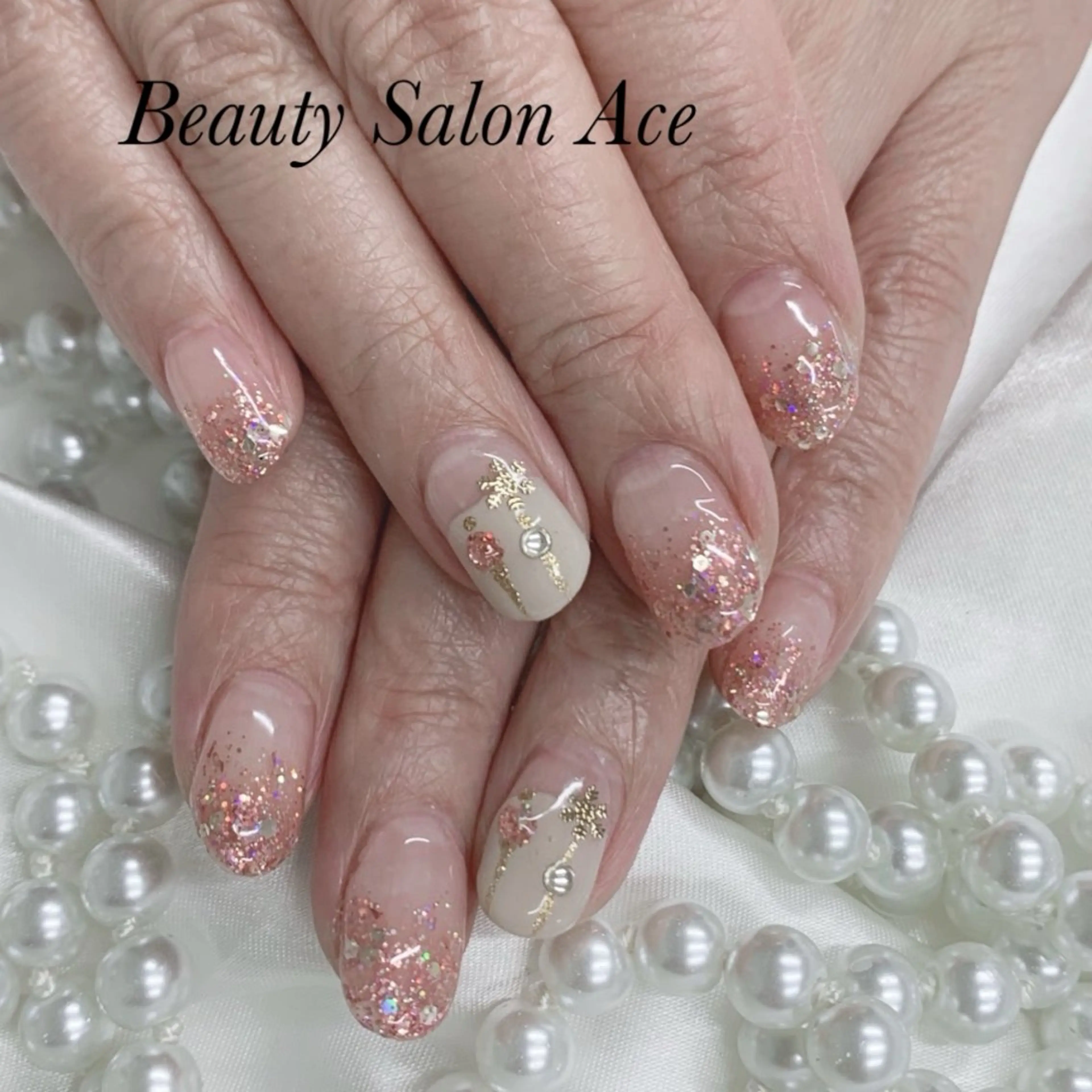 ネイル ハンドネイル ハンドケア Beauty Salon Ace(ネイルサロン エース)所属・池袋フィルイン Ace♡長さだしのネイルデザイン