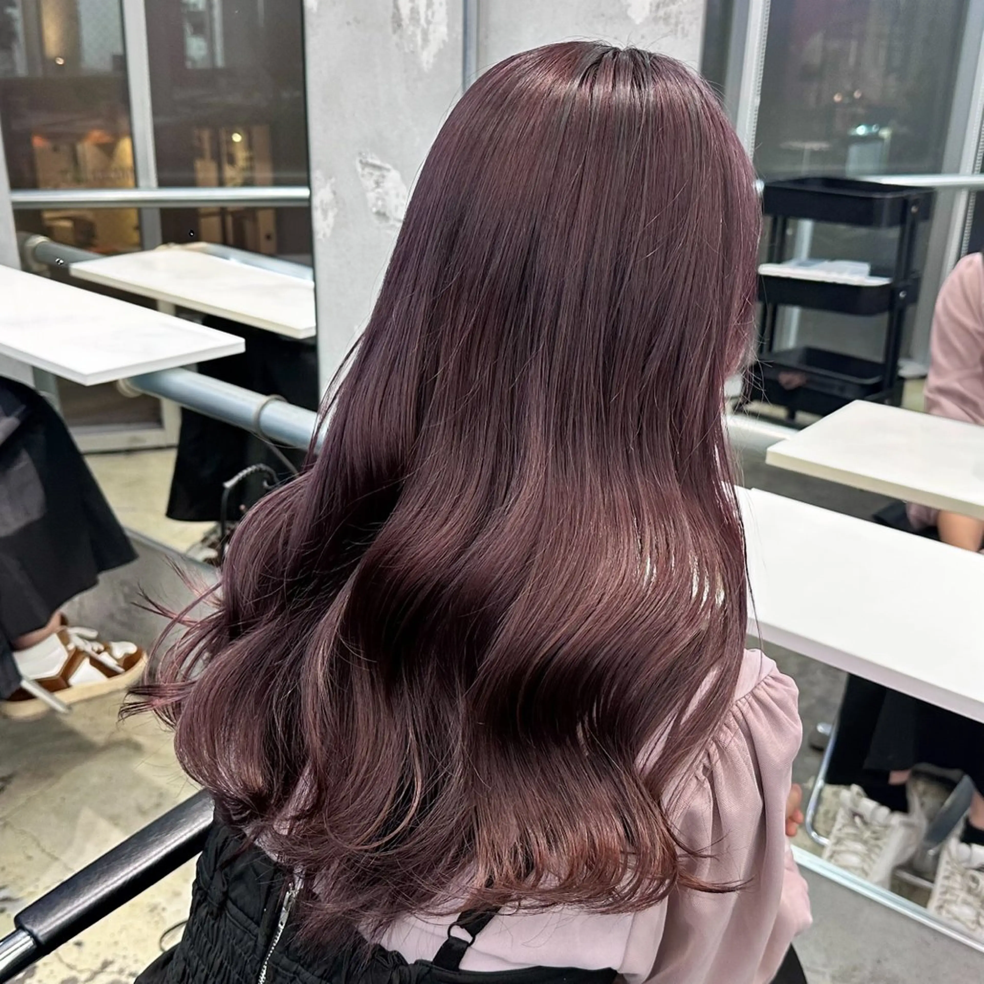 ミディアム カラー ヘアアレンジ 🥀モテ暖色× エクステ🥀あかりのヘアスタイル