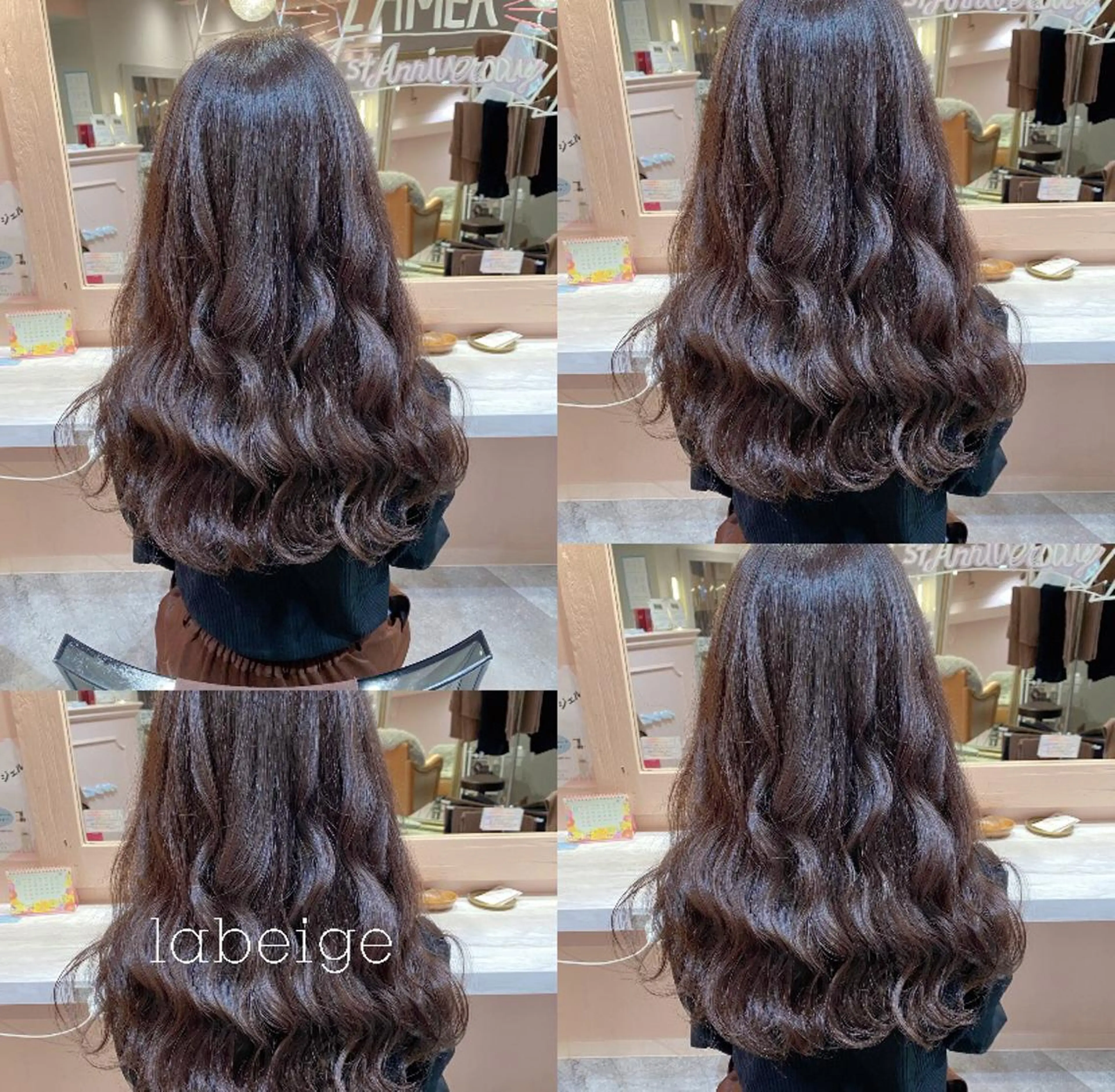 ロング カラー パーマ ヘアアレンジ メンズ キッズ RIYA❤︎ Aujuaソムリエのヘアスタイル