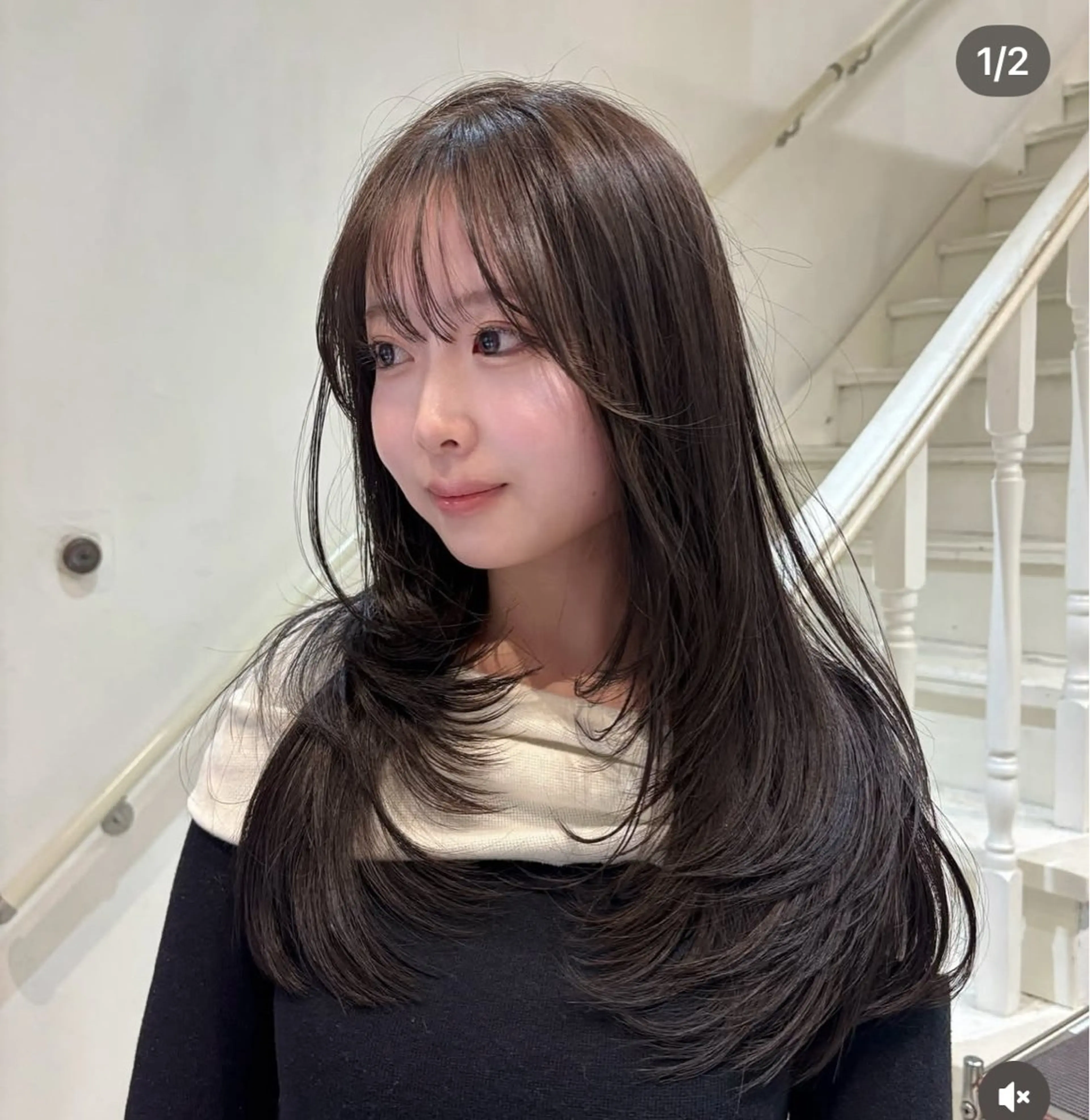 ロング ヘアカラー トリートメント H by shiomih所属・藤原 楓愛/shiomiHのヘアスタイル