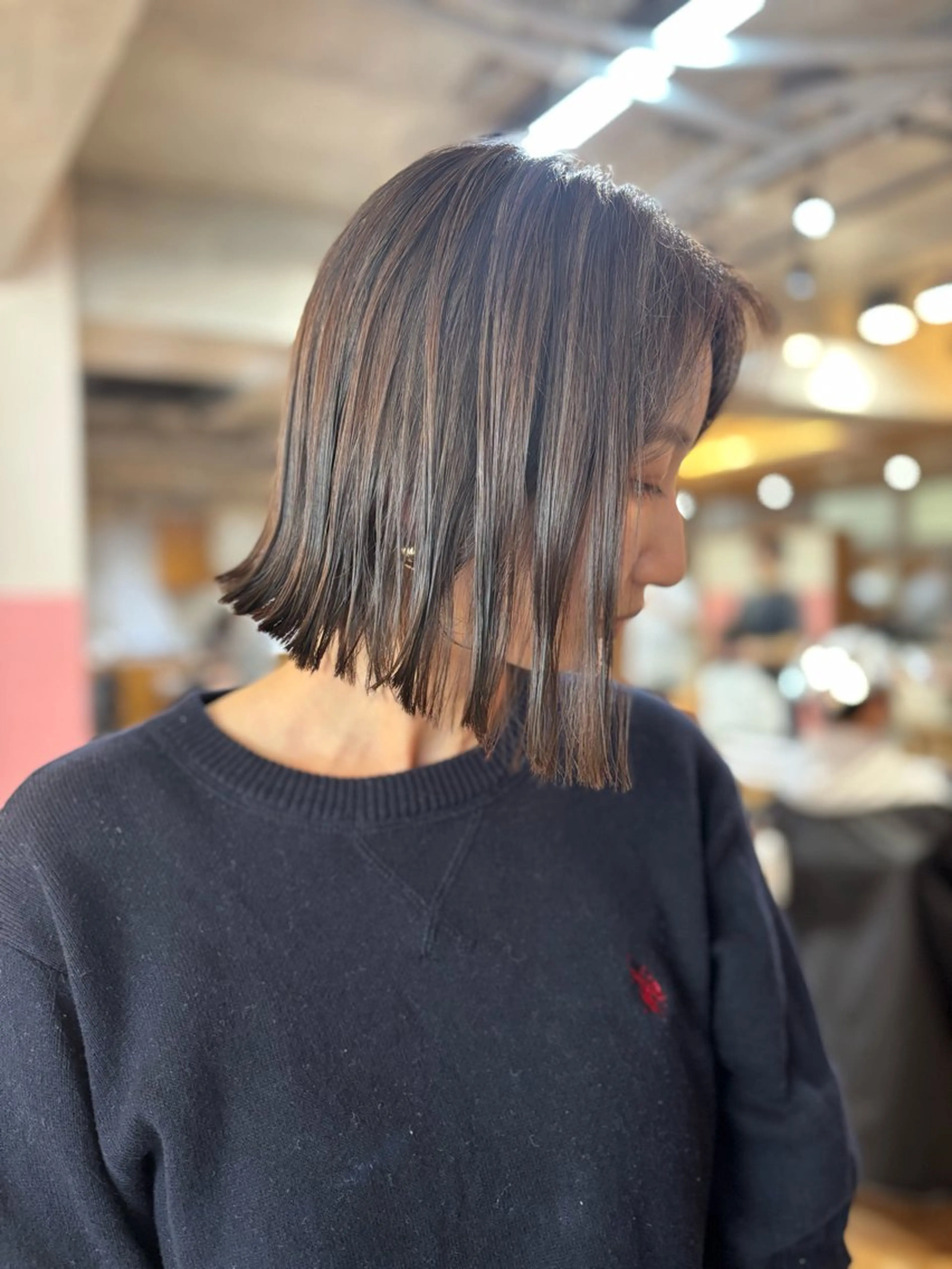 ミディアム カット ヘアカラー トリートメント ♥️ボブ/ブリーチ なしカラー/mahoのヘアスタイル