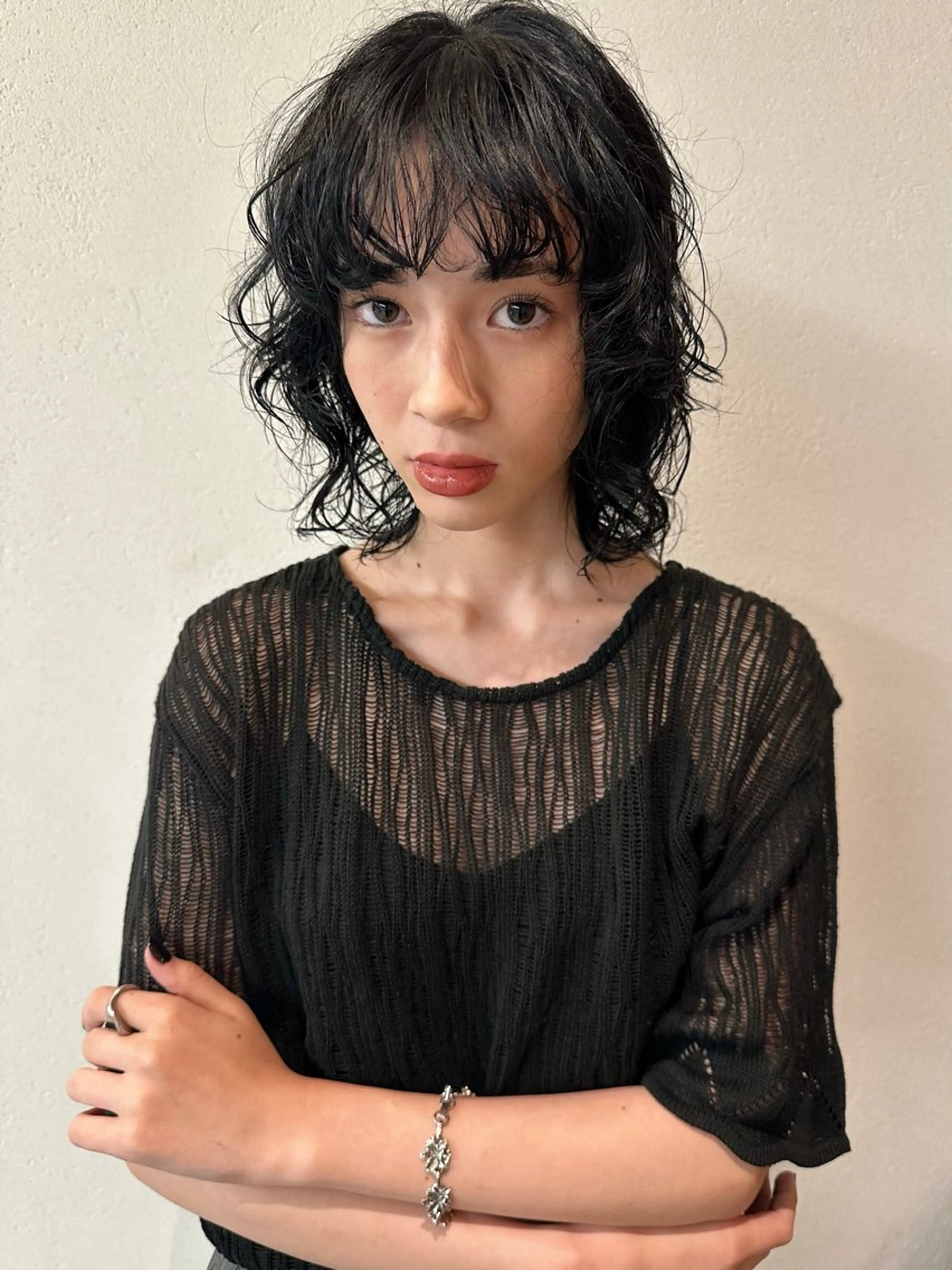 ミディアム パーマ カット パーマ お悩み解決パーマ hana🩰のヘアスタイル